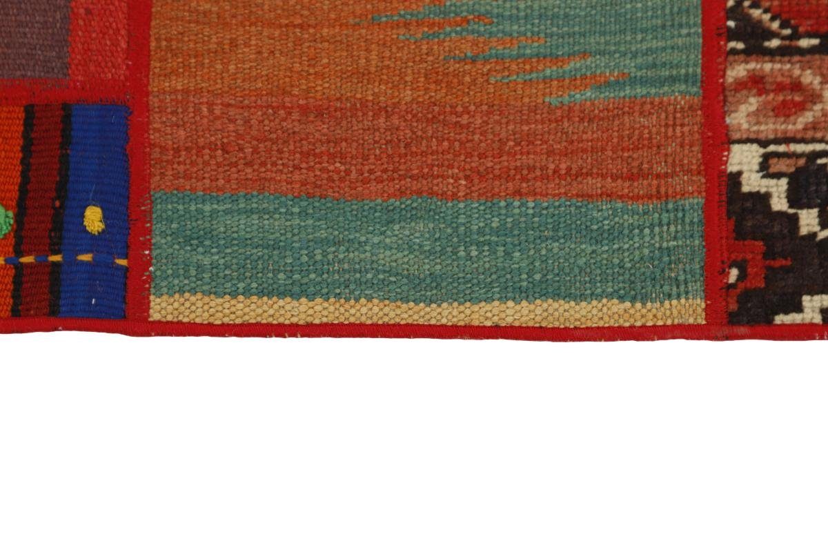 Orientteppich Kelim Orientteppich Nain / Handgewebter Perserteppich, rechteckig, 4 Höhe: 139x201 Trading, mm Patchwork