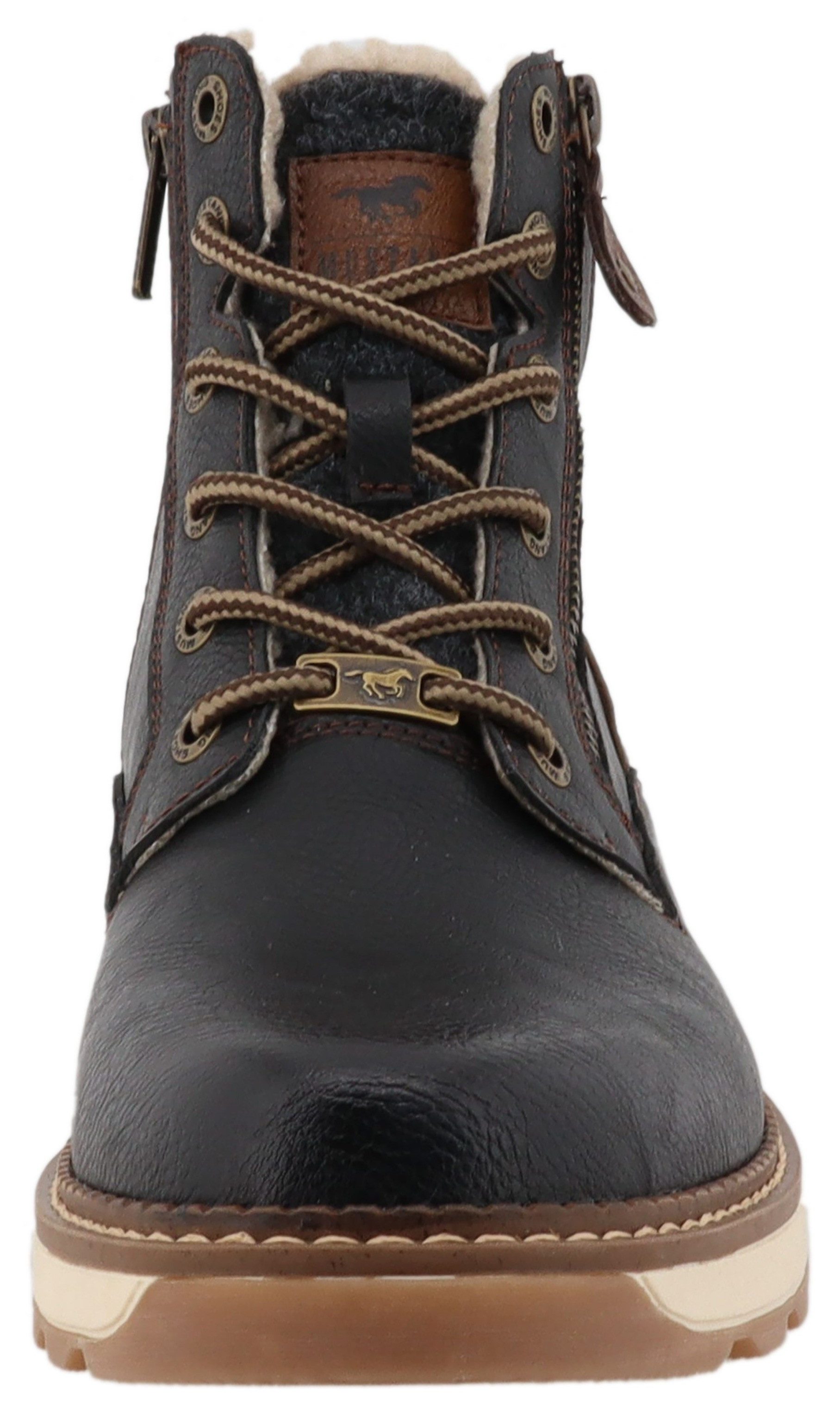 Mustang Shoes Elio Winterstiefelette Schnürstiefel, Winterstiefel mit Warmfutter – Bild 4 von 5