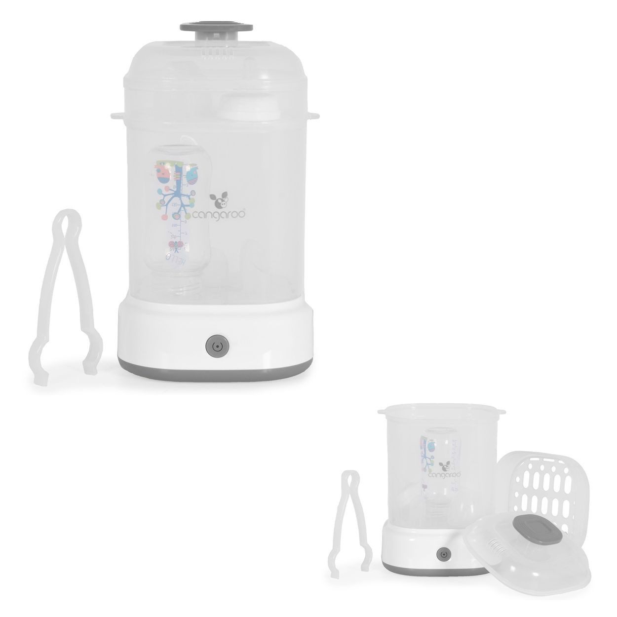 Cangaroo Dampfsterilisator Sterilisator Presto 2 Fächer, Sterilisation von Kleinteilen Zubehörzange