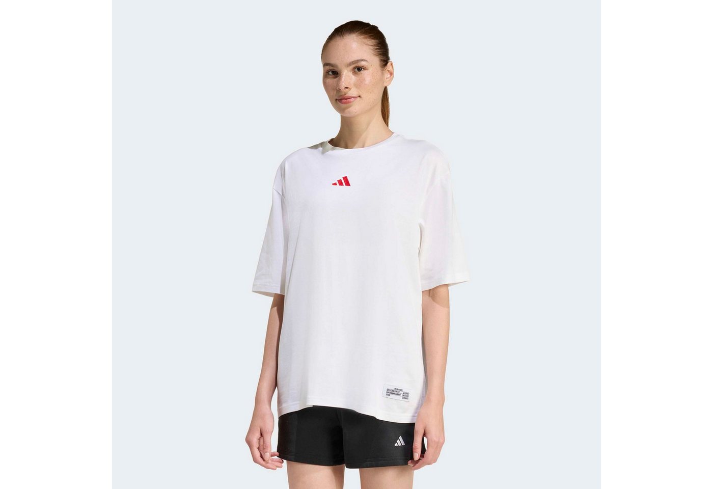 adidas Sportswear T-Shirt MINI EMBROIDERY OVERSIZED GRAPHIC