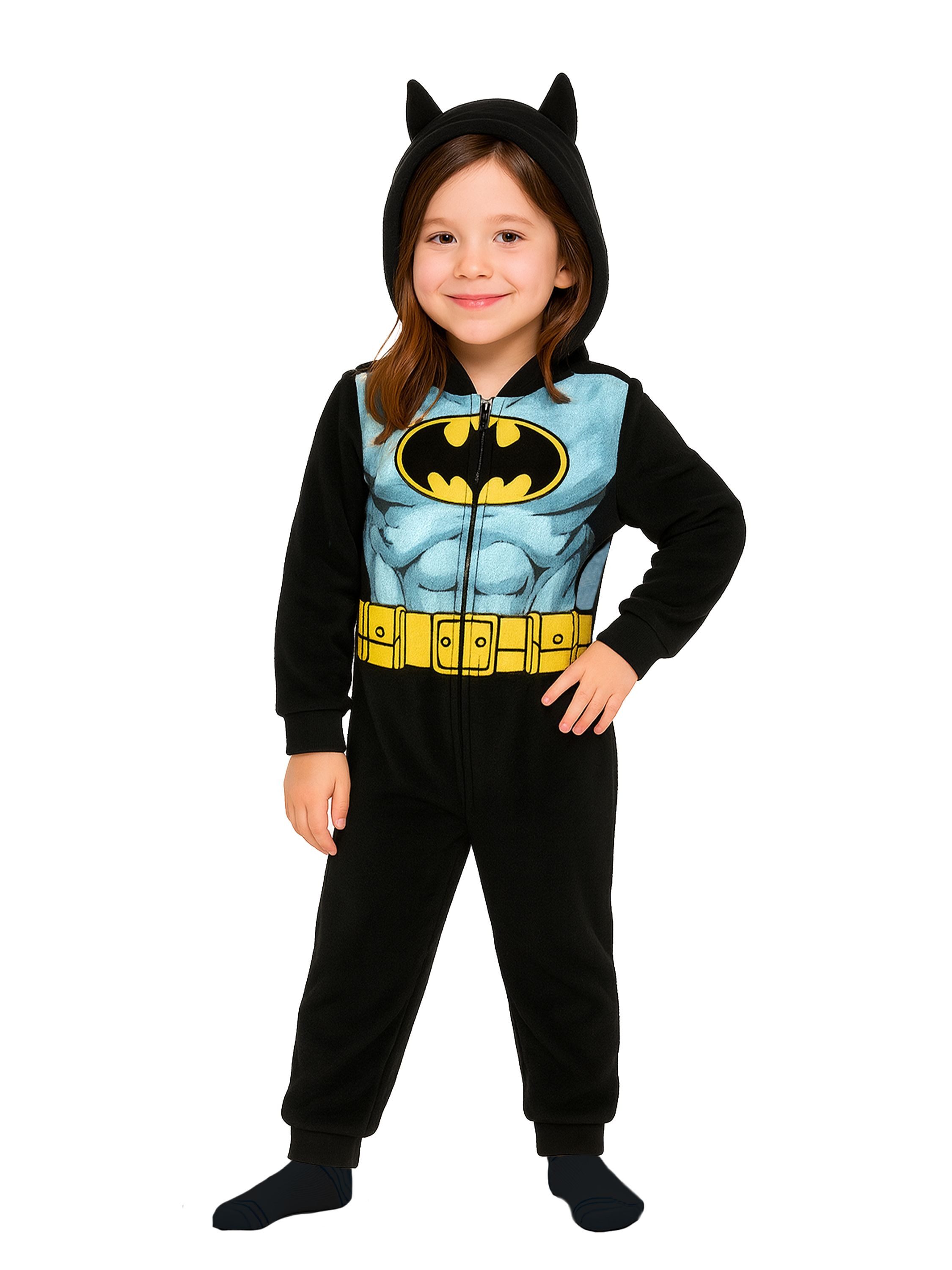 United Labels® Jumpsuit DC Comics Batman Jumpsuit mit Kapuze Overall Onesie Einteiler – Bild 5 von 5