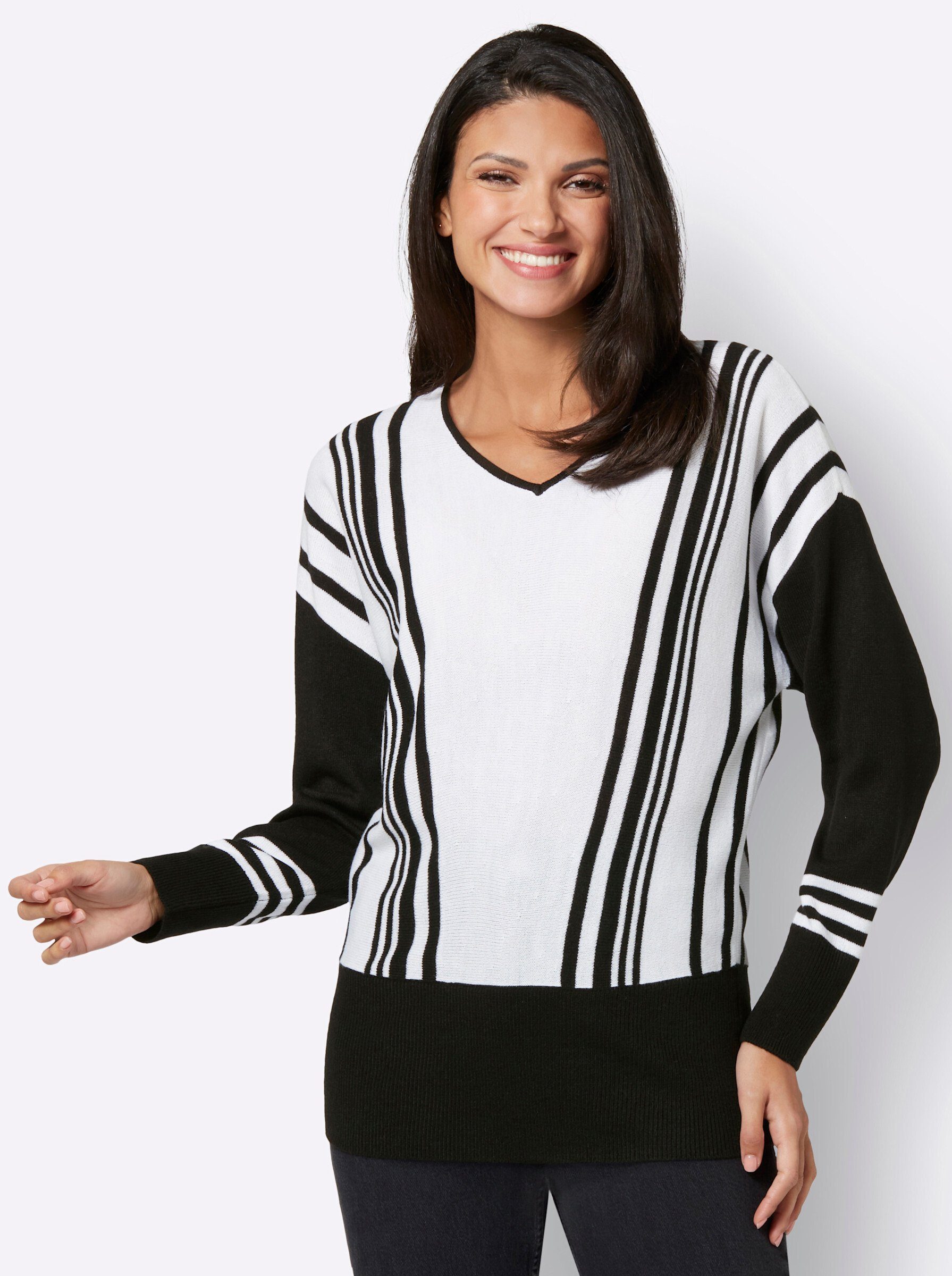 Strickpullover V-Ausschnitt-Pullover