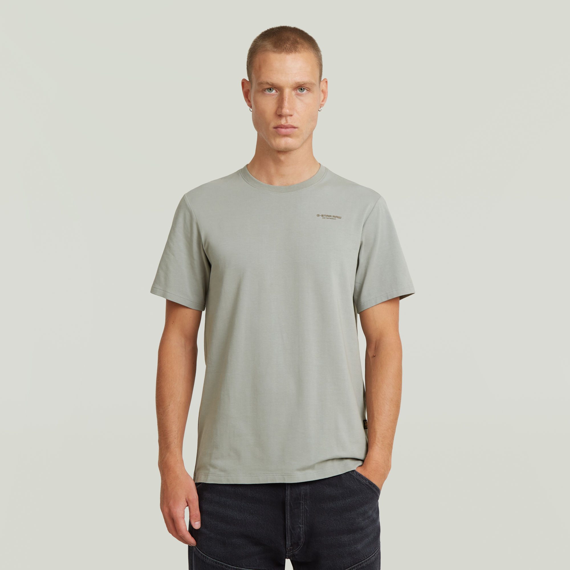 G-STAR T-Shirt Slim Base mit Rundhals, Baumwollmix