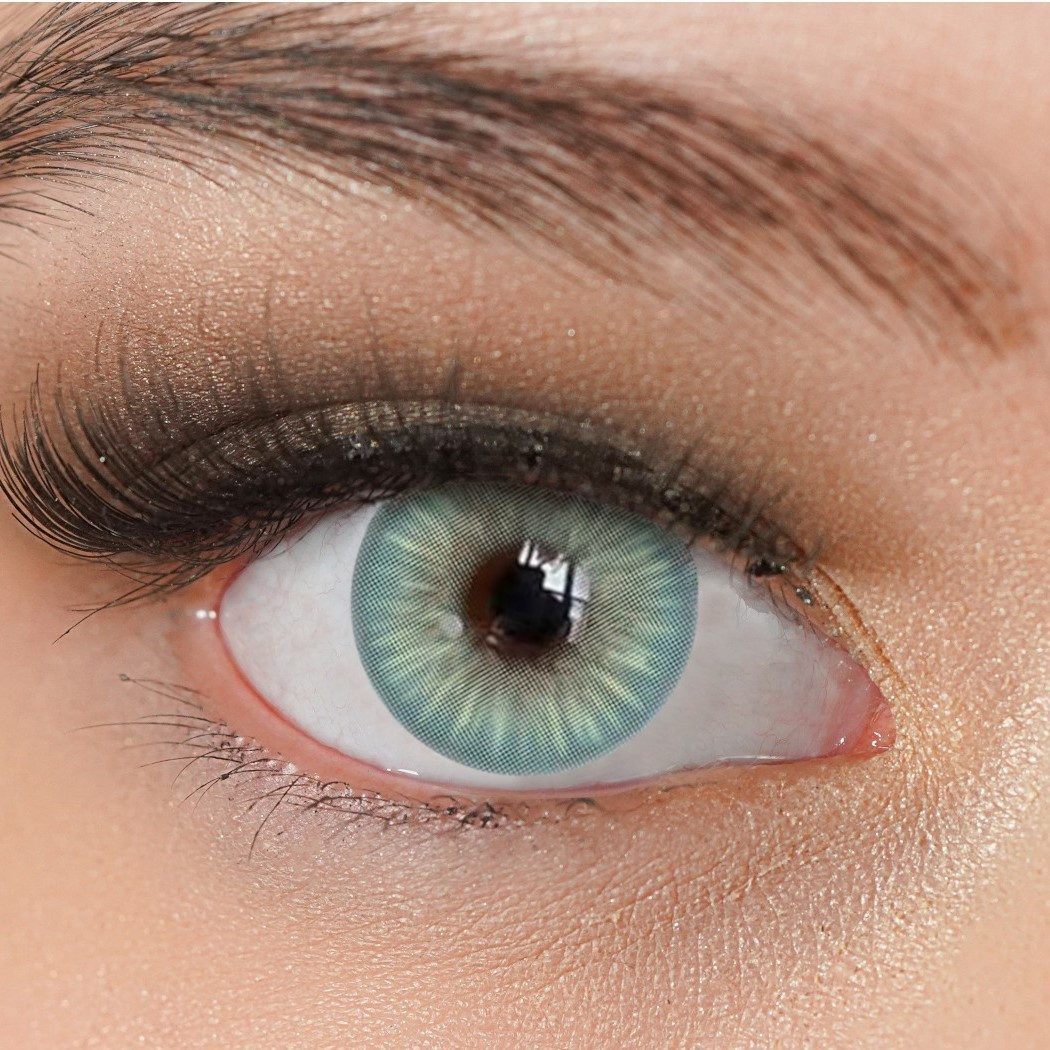 Charmiga Jahreslinsen Farbige Контактные линзы Grün, Farblinsen ohne Stärke, Sugar Green, Farbige Контактные линзы
