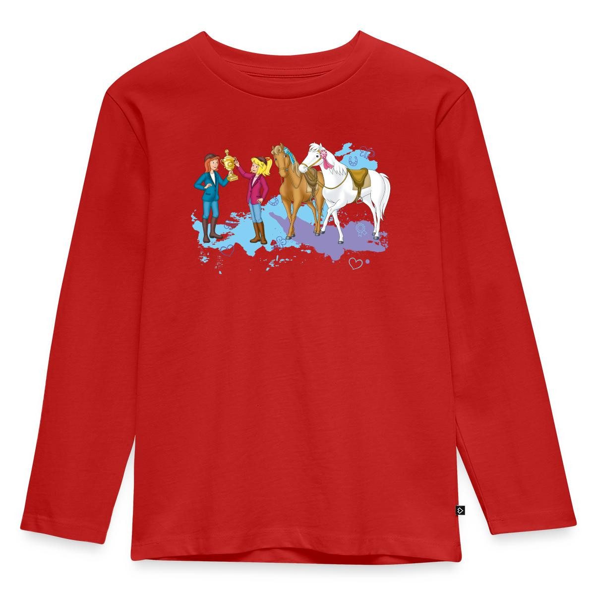 Spreadshirt T-Shirt Bibi Und Tina Pokal Siegerschleifen Kinder Premium Langarmshirt (1-tlg)
