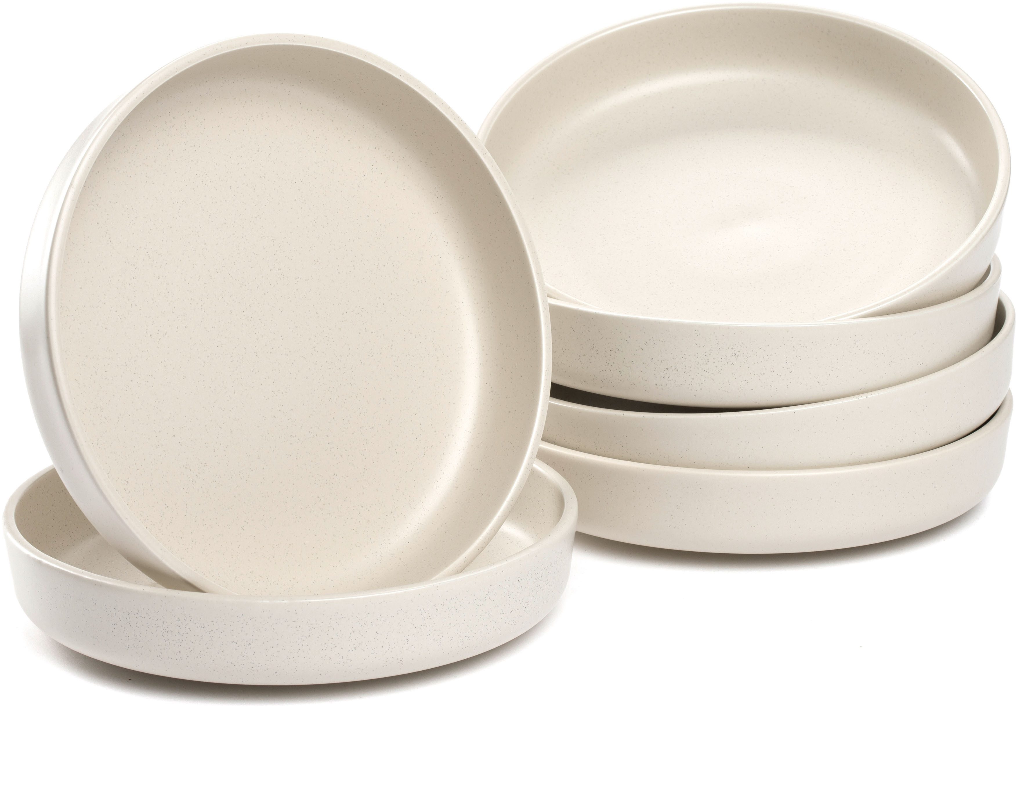 LEONARDO Тарелки-Set Суповая тарелка ROMA, Keramikteller, ca. 20 cm, 6-teilig (6-tlg), 6 Personen, Keramik, Geschirr-Set, Service, spülmaschinengeeignet