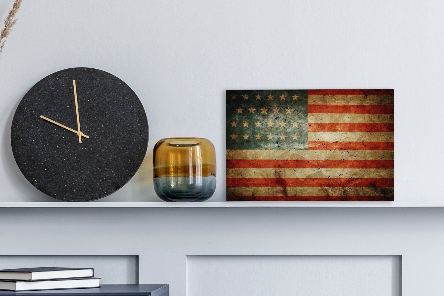 OneMillionCanvasses® Leinwandbild Flagge - Vintage - günstig online kaufen