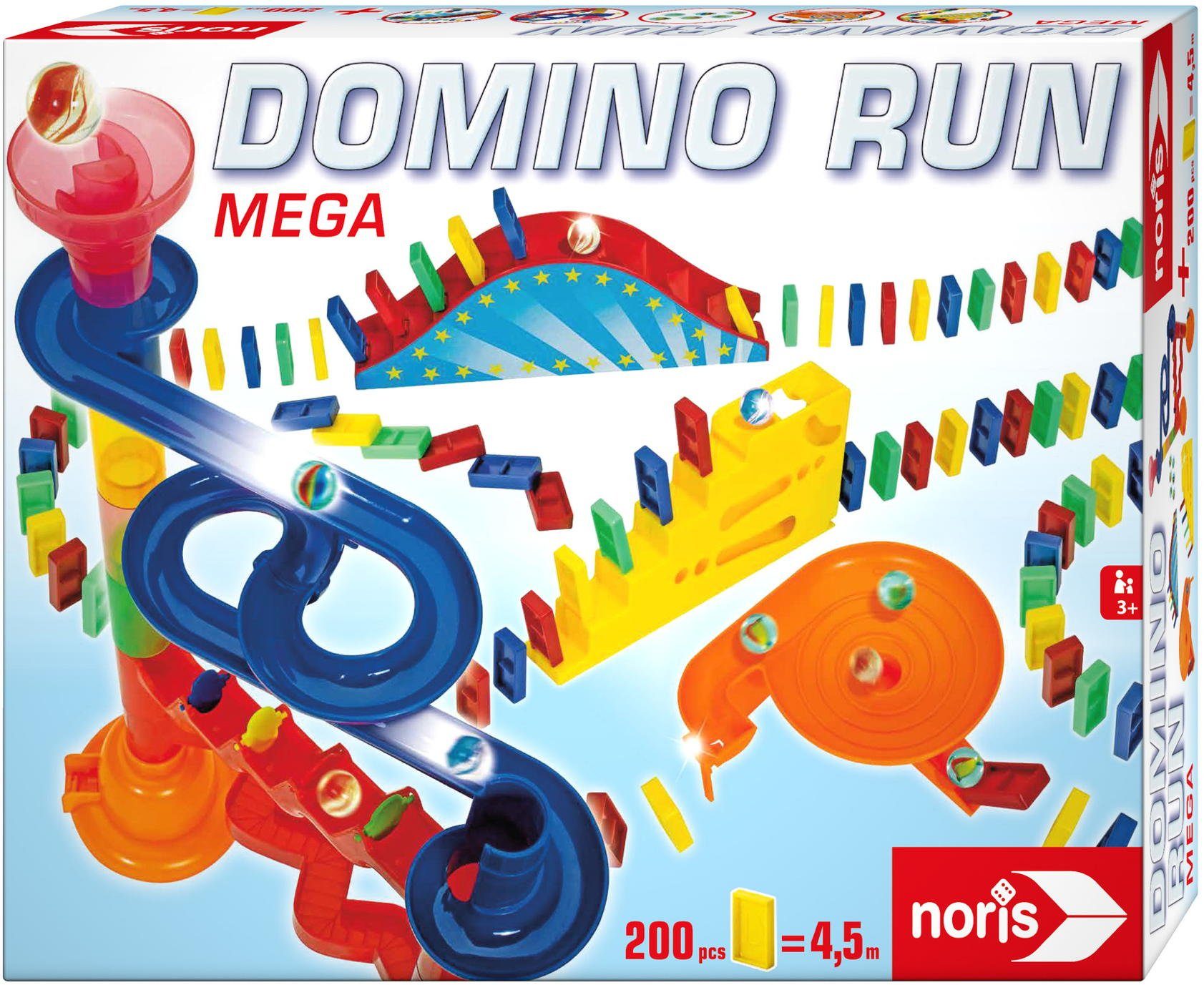 Noris Domino Spiel, Run Mega 606062023 Aktionsspiel Familienspiel