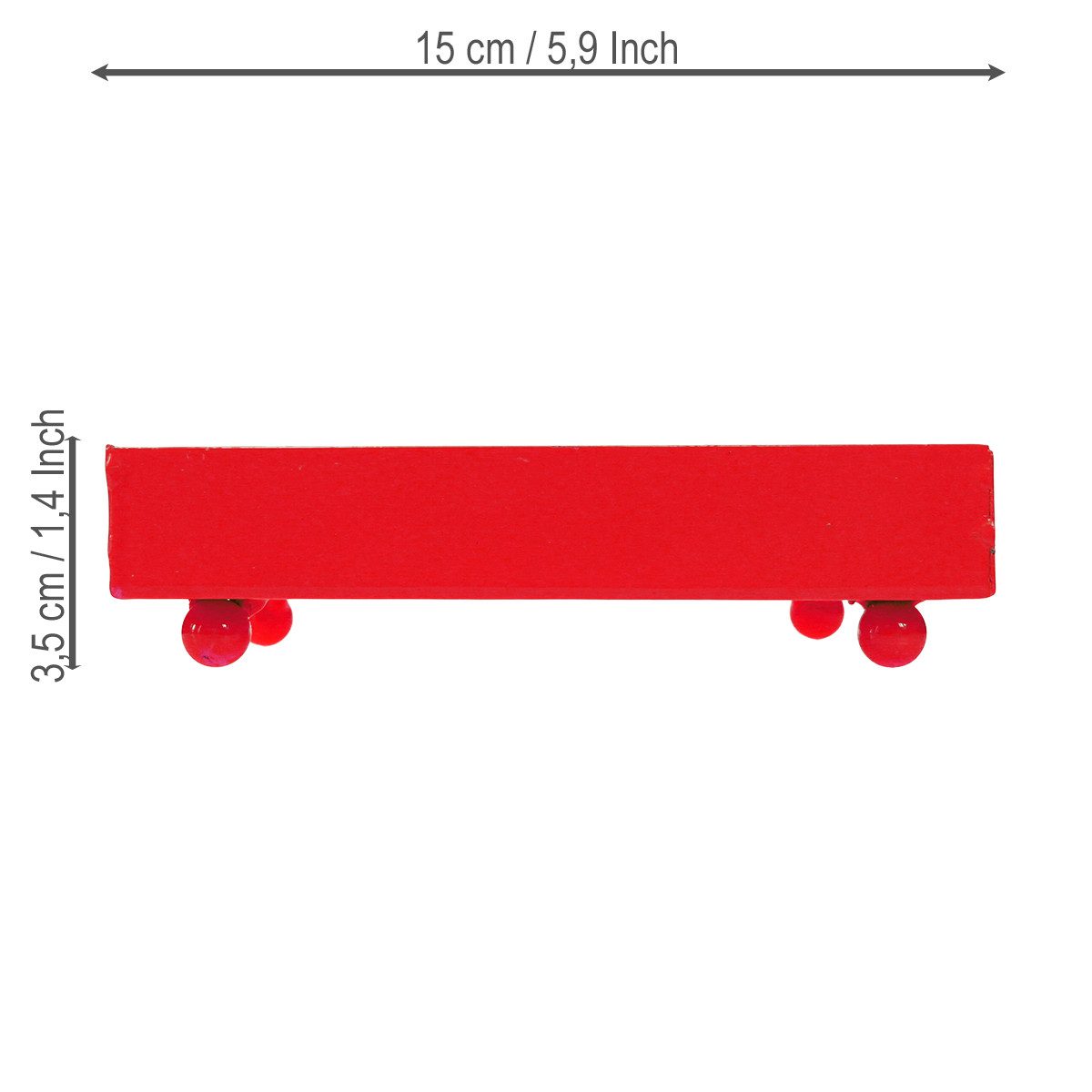 Viana Dekotablett Deko Tablett Rot 15×15cm Metall, Modern, 2er Set, 2 Stück