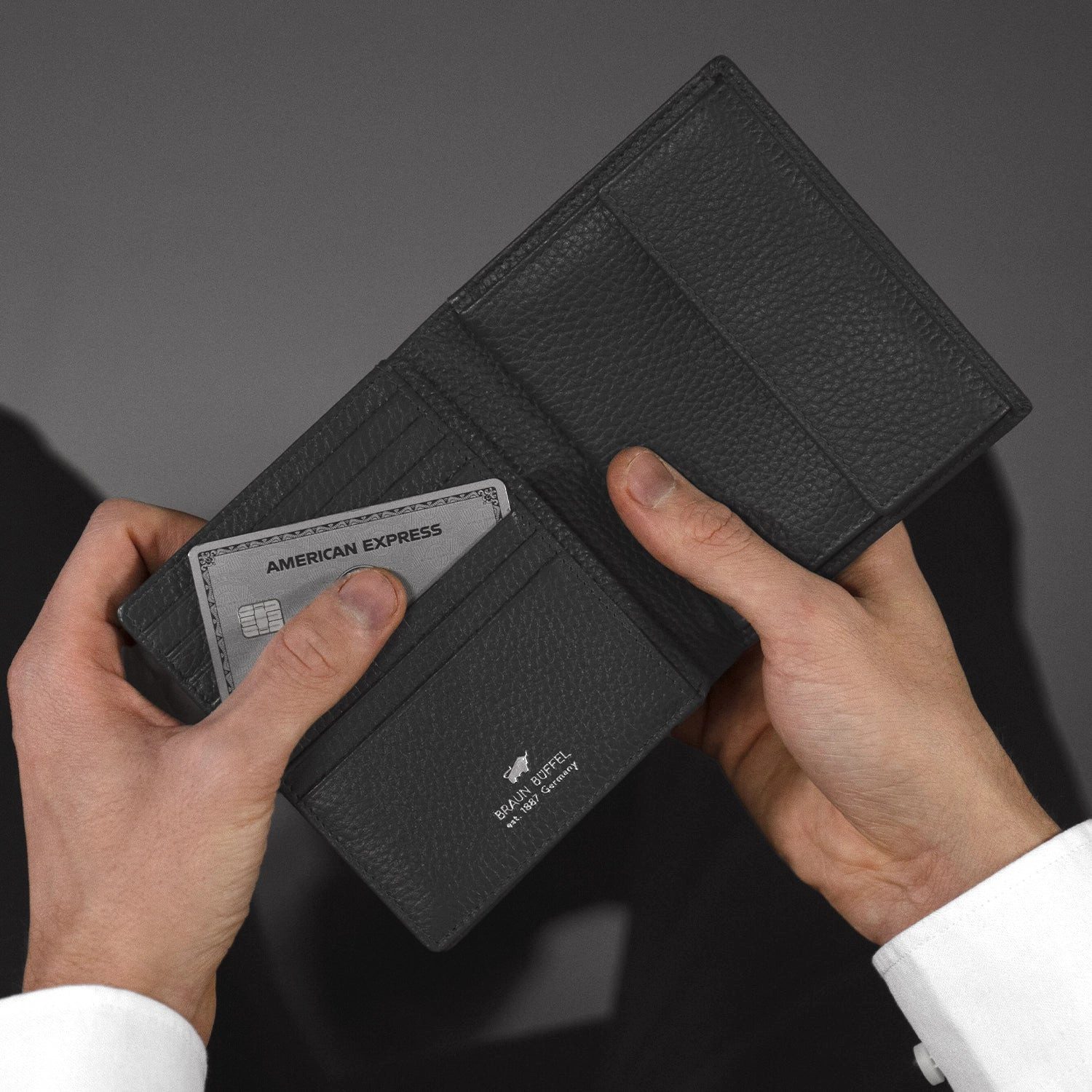 Braun Büffel Geldbörse THEO RFID Geldbörse H 16Kartenfächer grau