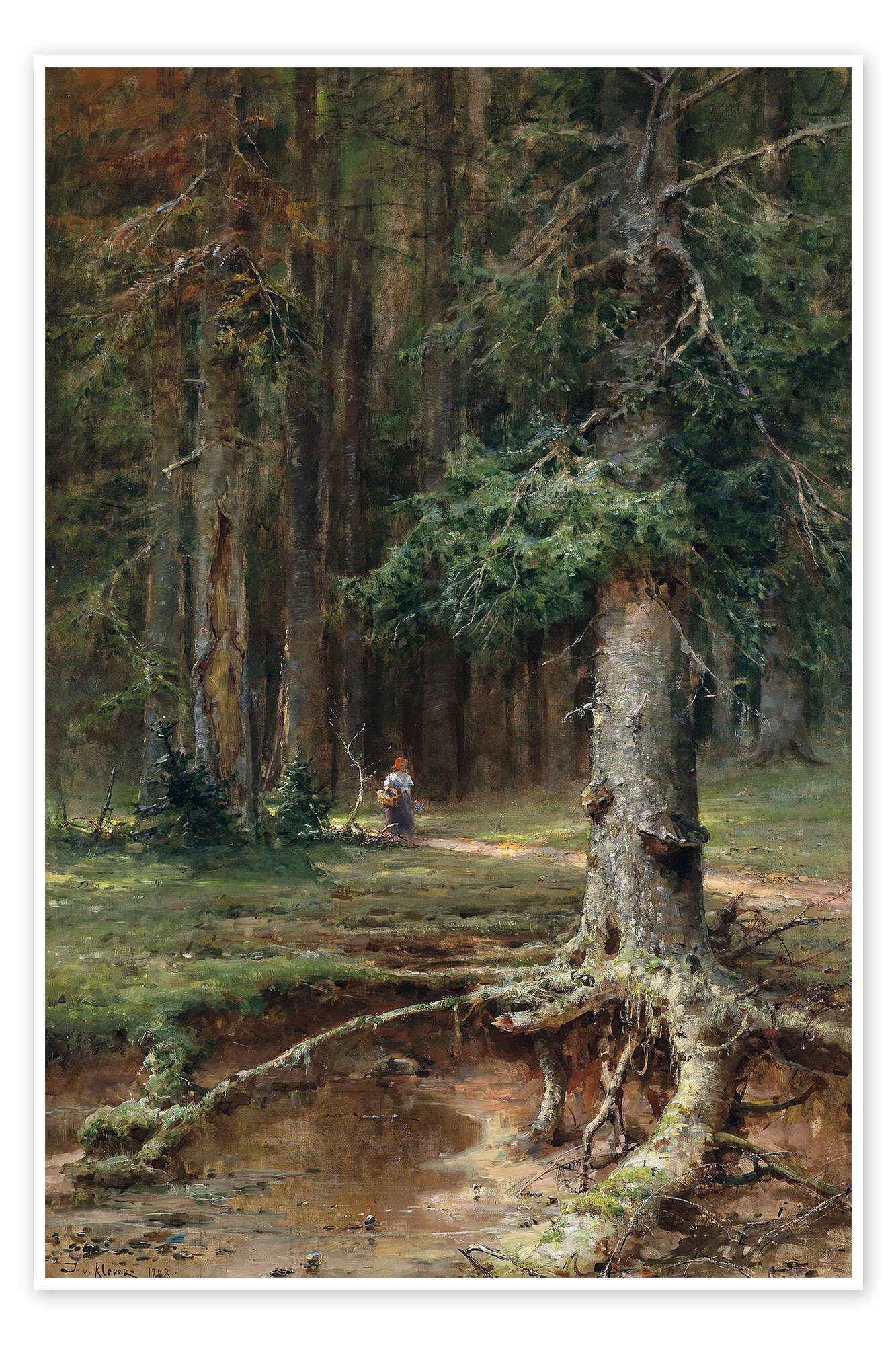 Posterlounge Wandbild Rotkäppchen, Julius Sergius von Klever, erhältlich als Poster, Leinwandbild, Wandsticker oder Acrylglasbild