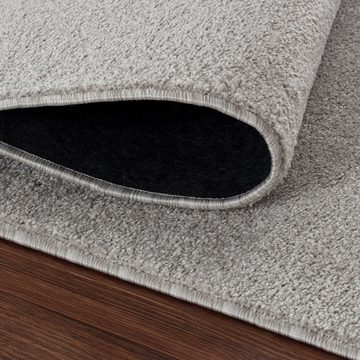 Teppich Unicolor - Einfarbig, Teppium, Rund, Höhe: 11 mm, Einfarbig Kurzflor Runder Teppich Wohnzimmer Flauschig Weich