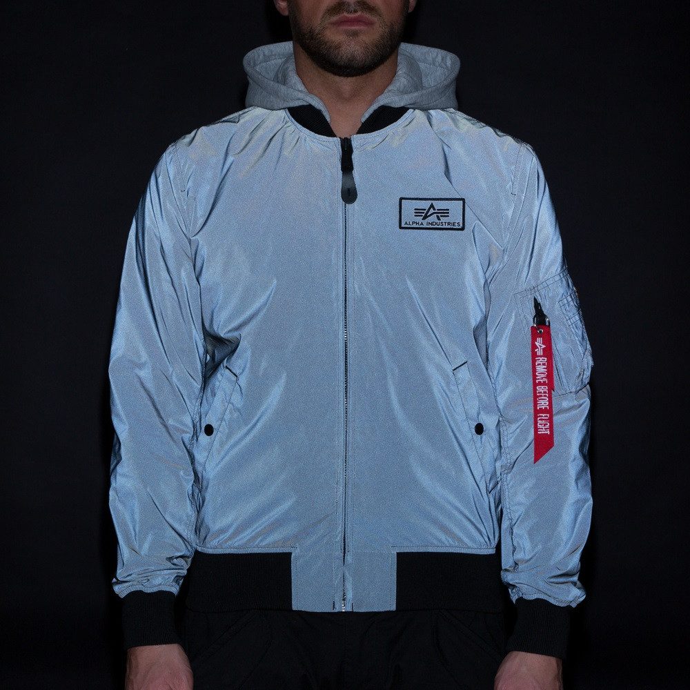 Alpha Industries Funktionsjacke Fliegerjacke MA-1 LW HD Reflective schwarz günstig online kaufen