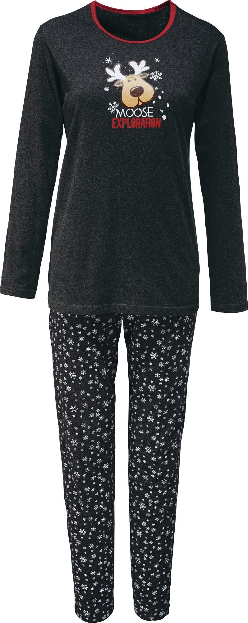 Erwin Müller Pyjama Damen-Schlafanzug Single-Jersey gemustert günstig online kaufen