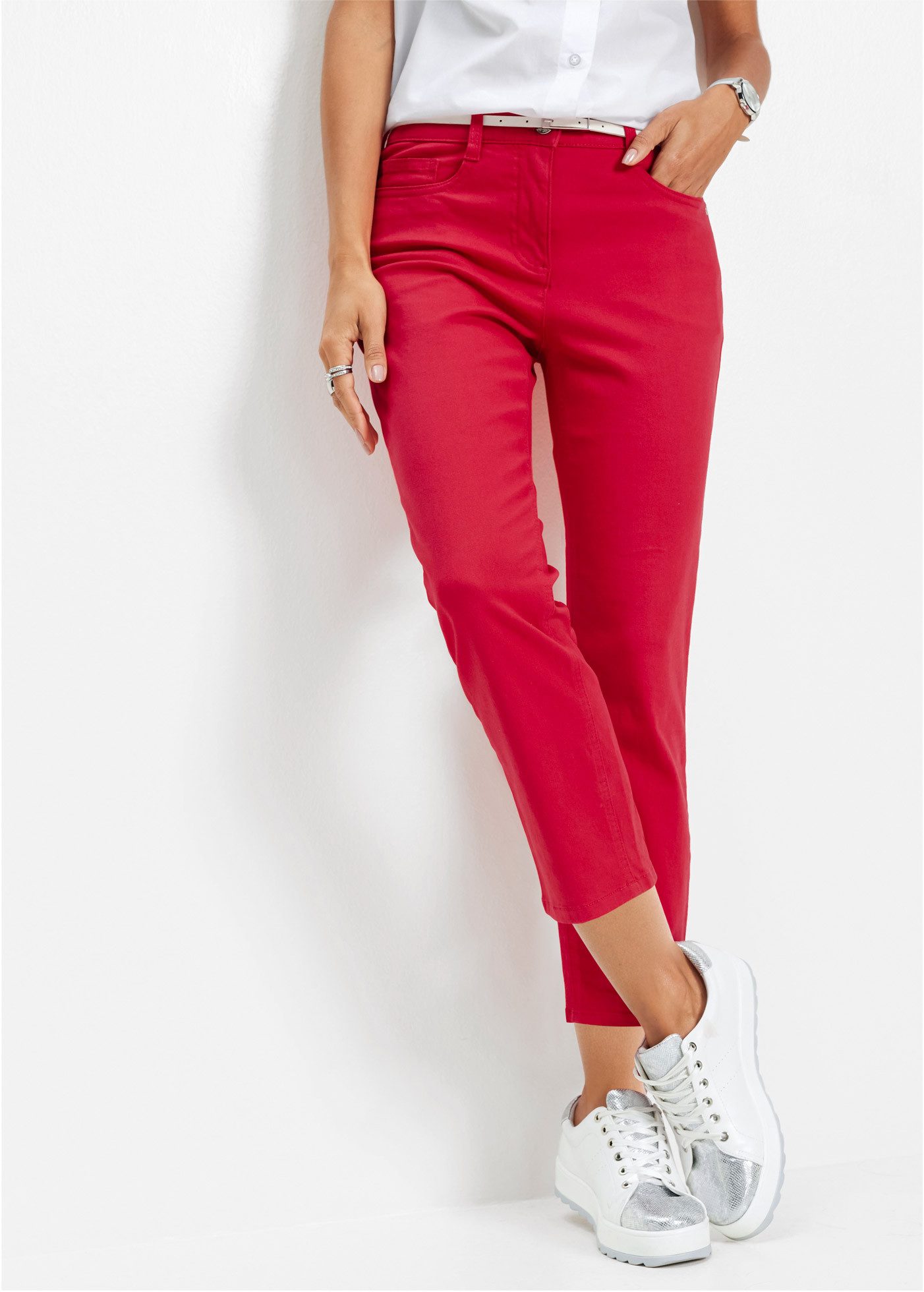bonprix Stretch-Hose 7/8-Länge, schmale Passform, aus überwiegend Baumwolle günstig online kaufen