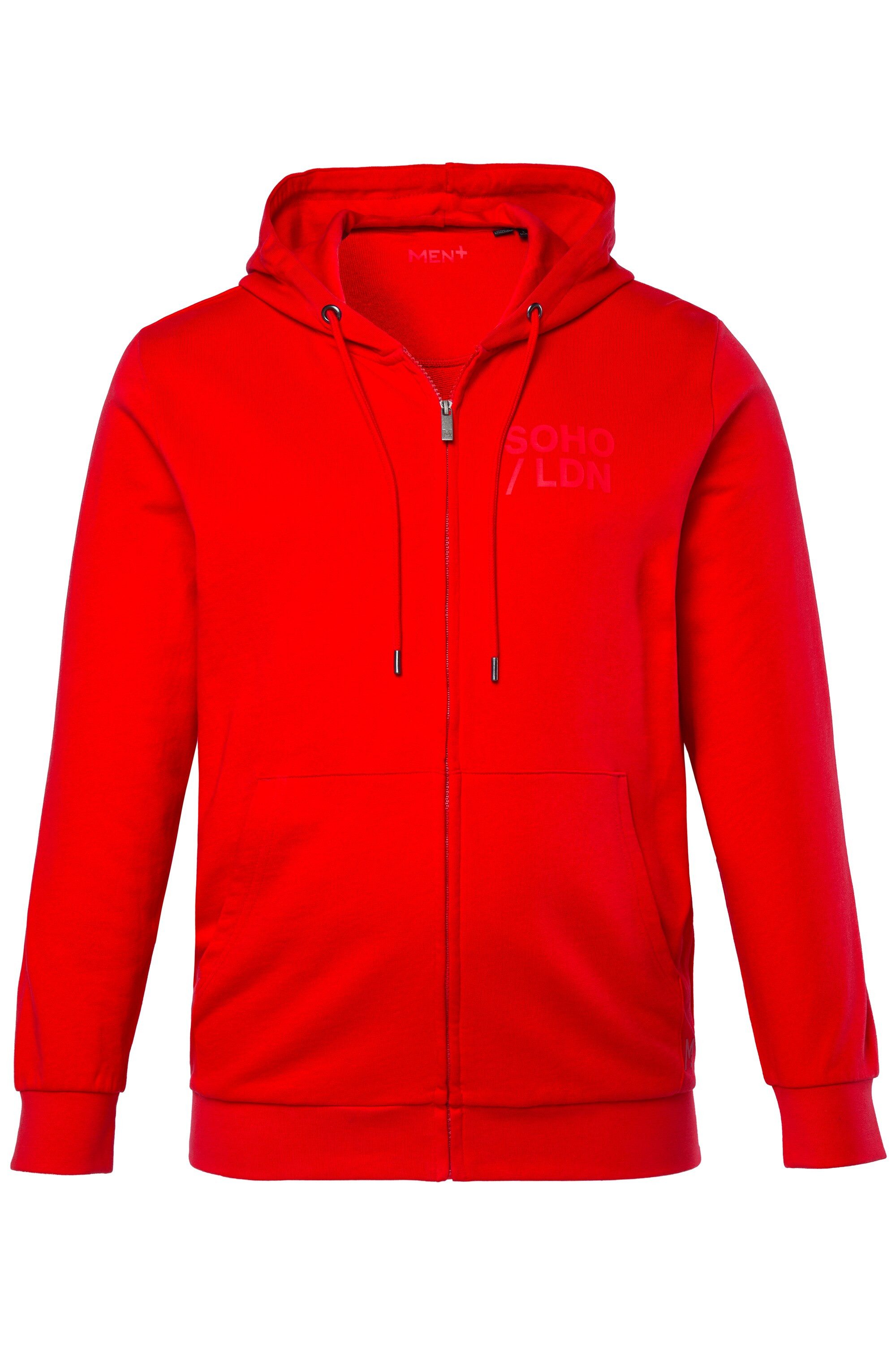 Men Plus Fleecejacke Kapuzen-Sweatjacke