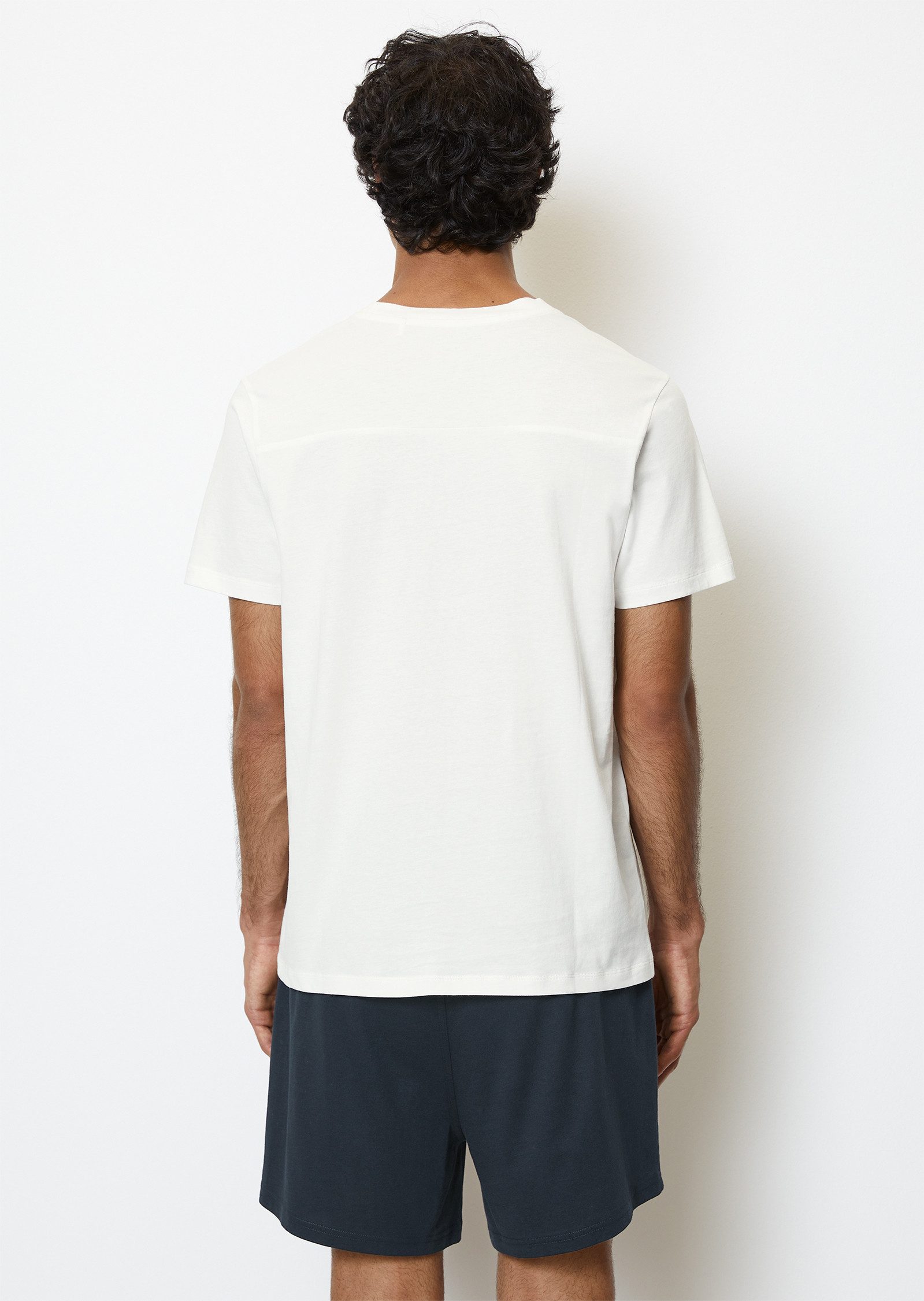 Marc O'Polo Shorty (2 tlg) Kurzarm, Shorts, Rundhalsausschnitt, Baumwolle