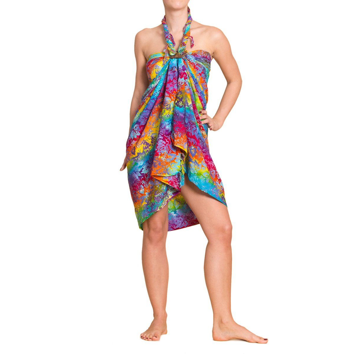 Halstuch jede egal PANASIAM wunderbar Sarong Wachsbatik Schal oder B009 für Jahreszeit ob Wickelkleid Schultertuch, weicher als aus Viskose Bunt Strandtuch