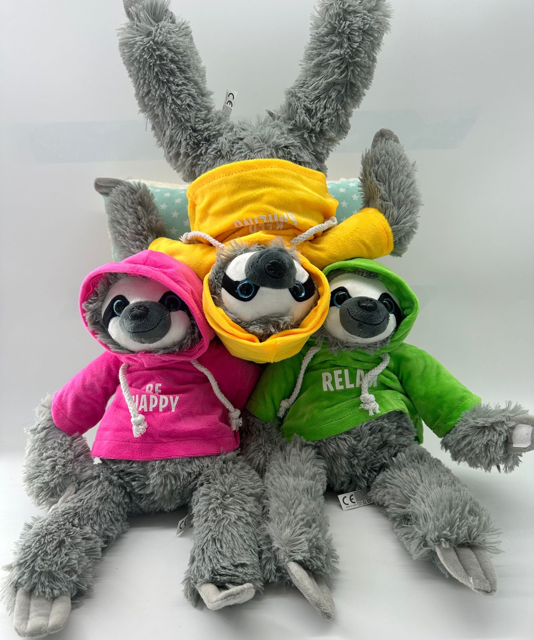 soma Kuscheltier Faultier Kuscheltier grau XXL 50 cm Plüschtier keep smilin günstig online kaufen