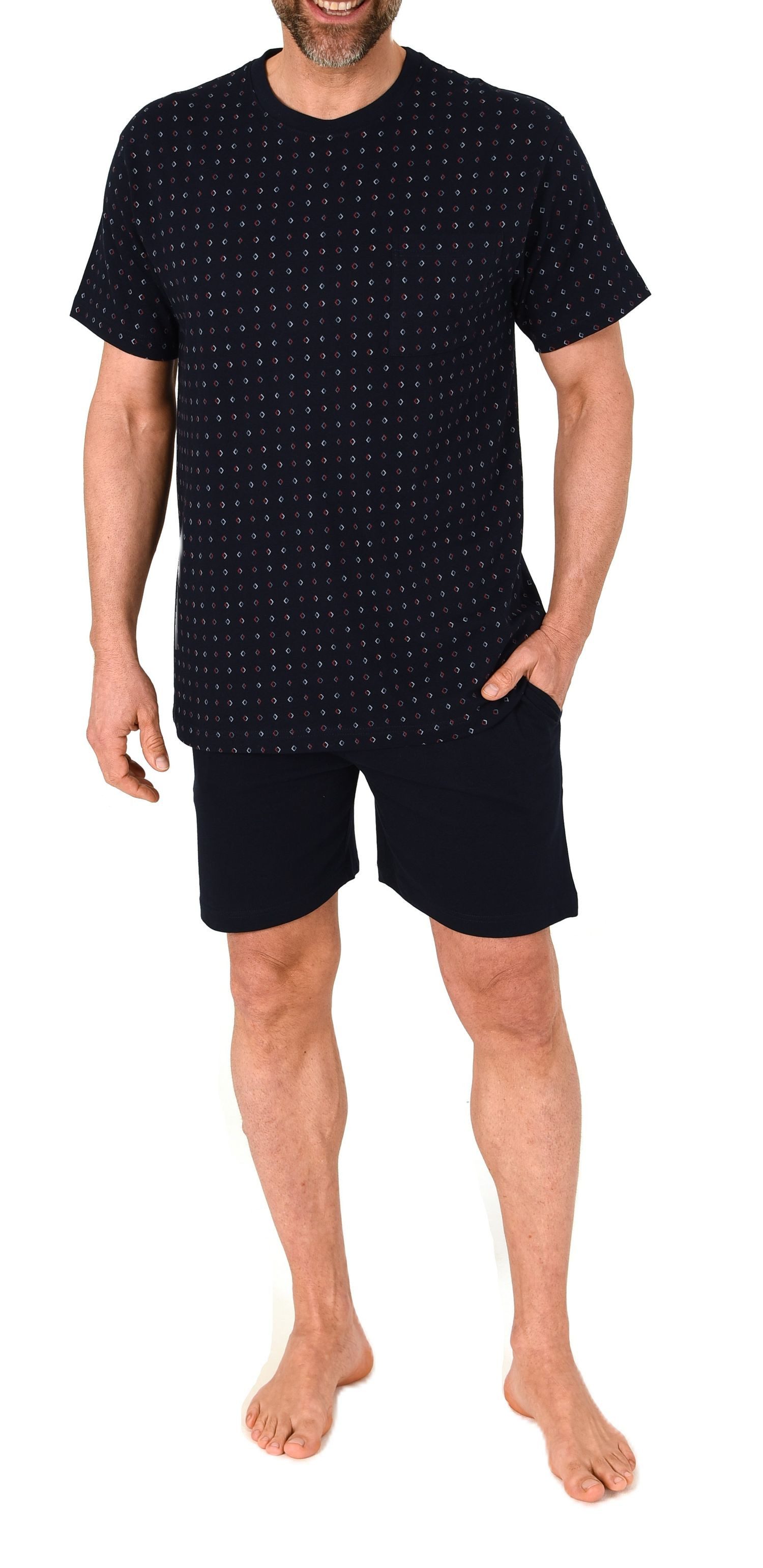 Pyjama Normann Herren Schlafanzug kurzarm Shorty – auch in Übergröße