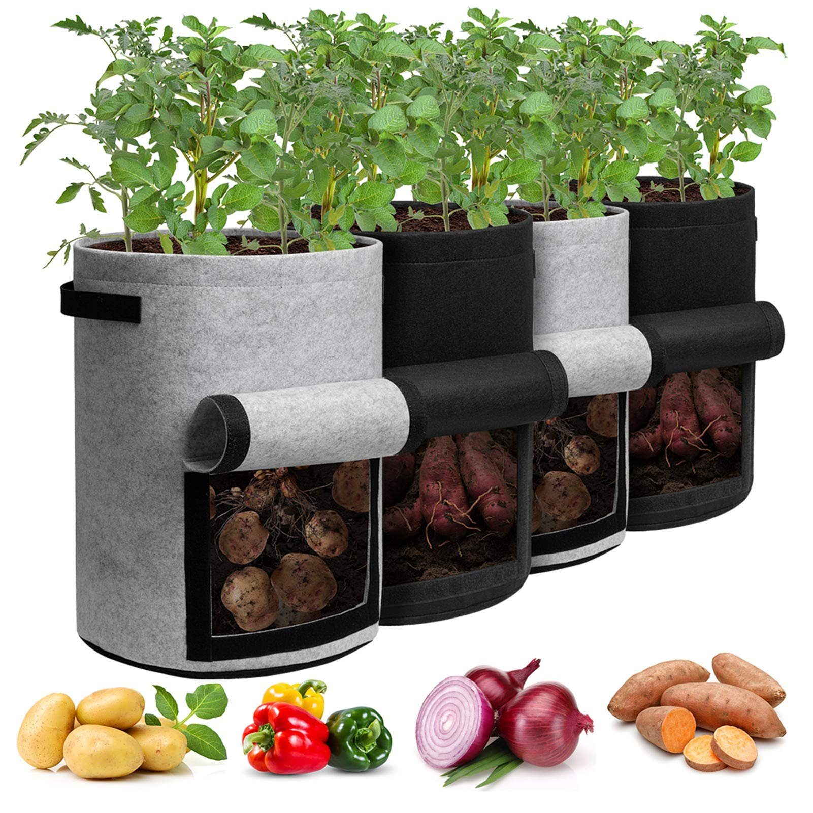 Preisvergleich für Sunicol Pflanzkübel Pflanzsäcke Kartoffeln aus Vlies