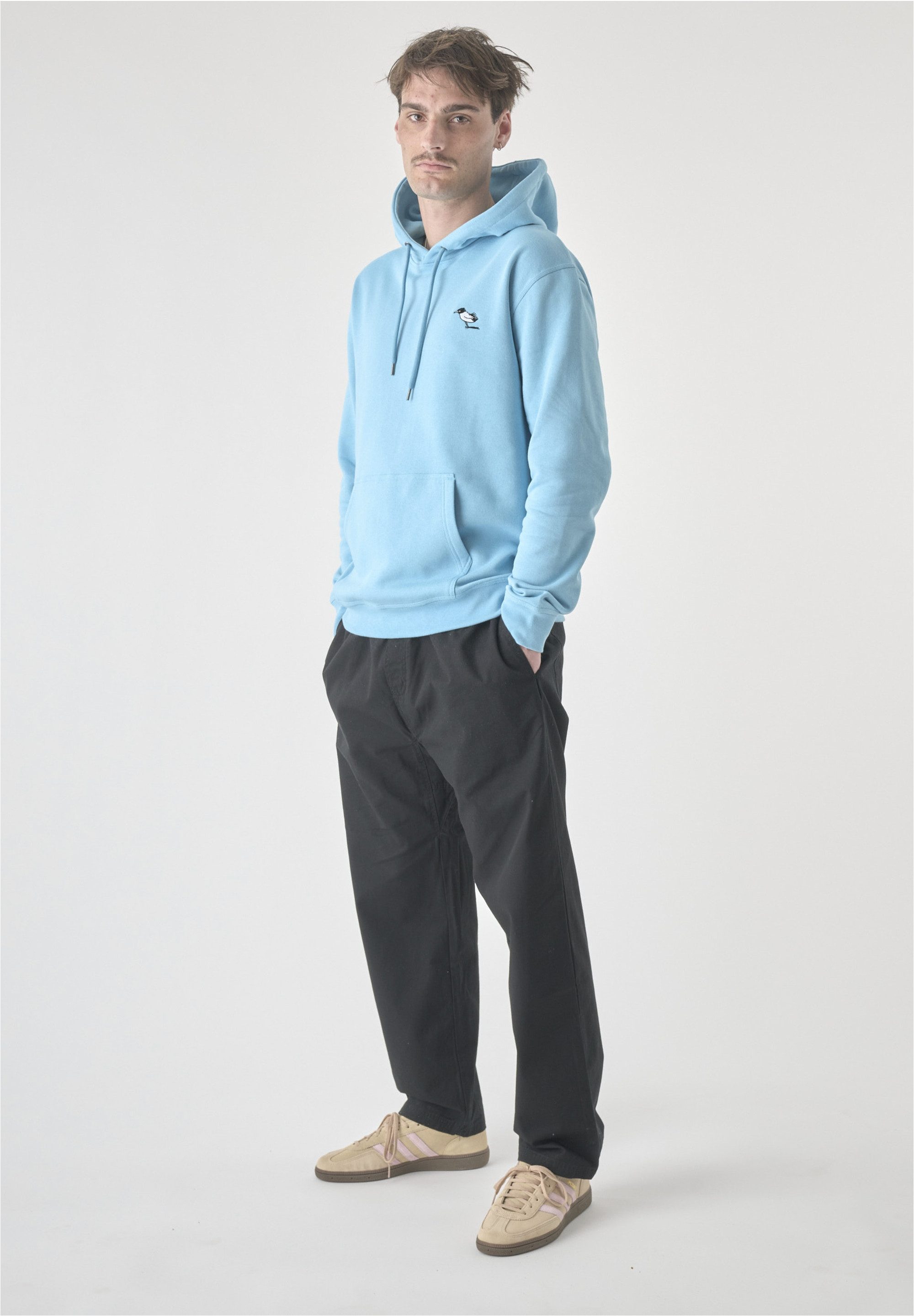 Cleptomanicx Kapuzensweatshirt Classic Hooded Storm Gull mit lockerem Schnitt