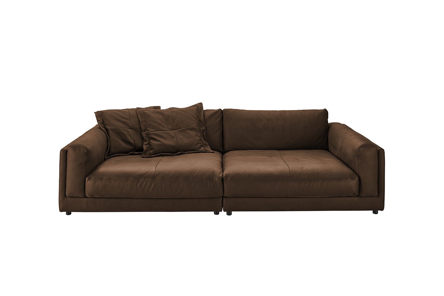 KAWOLA Big-Sofa RAINA, Couch Cord oder Leder verschiedene Farben 254x150 cm