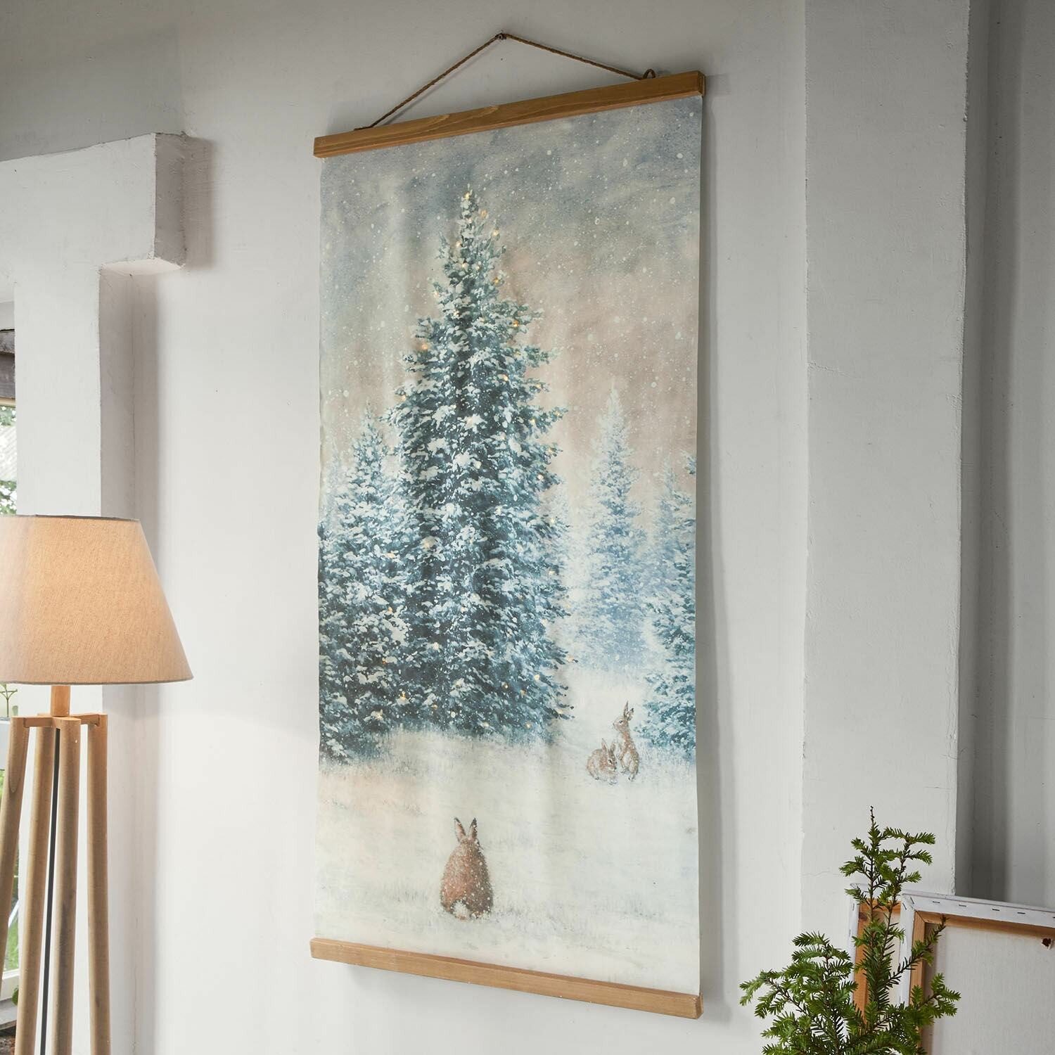 Mirabeau Wanddekoobjekt Bild mit LED Orpique grün/braun