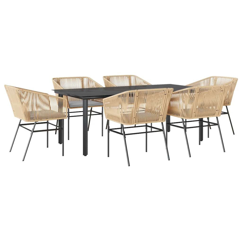 vidaXL Garten-Essgruppe 7-tlg. Garten-Essgruppe mit Kissen günstig online kaufen
