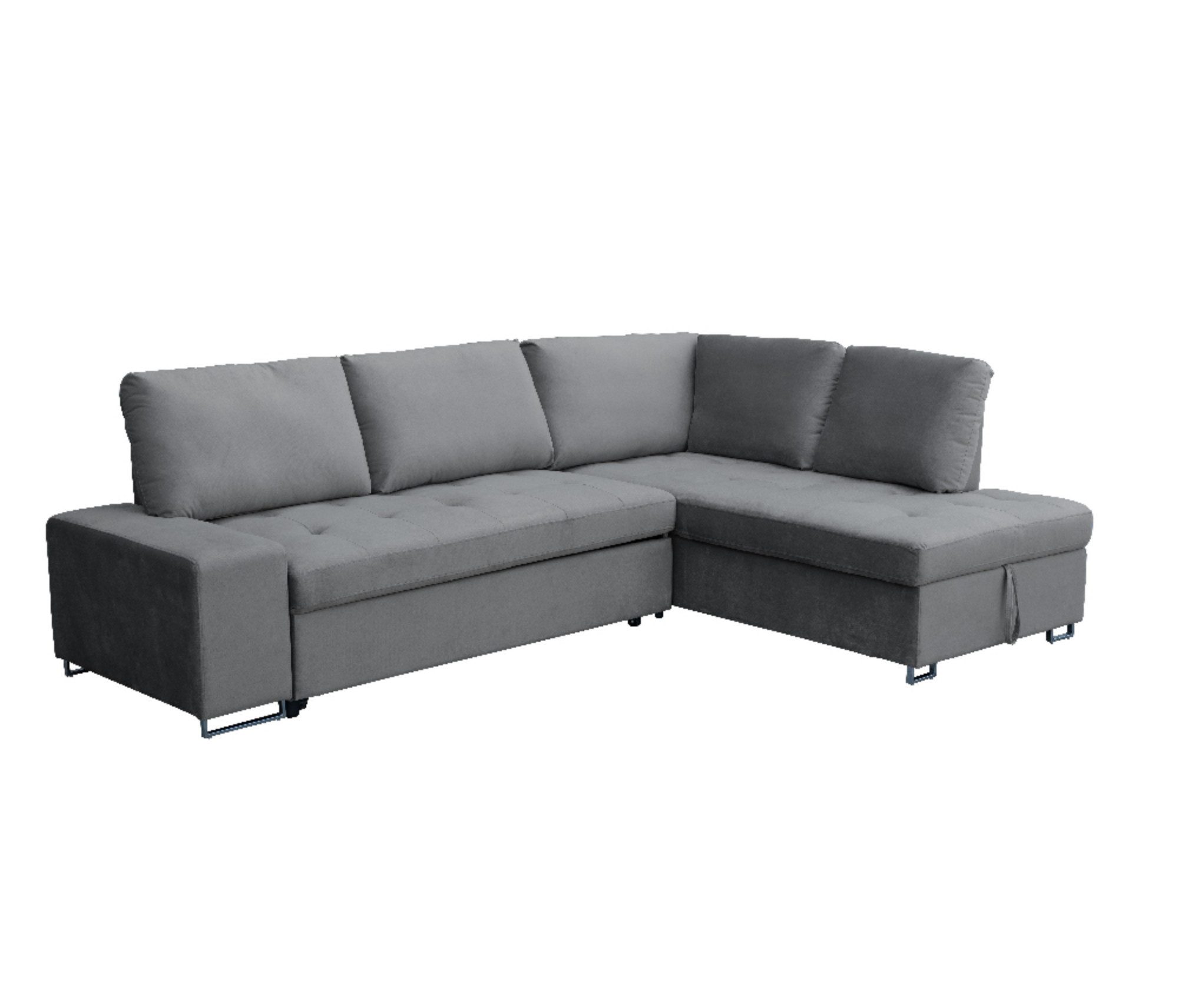 Happy Home Sofa Ecksofa mit Stauraum und Bettfunktion mit Samtbezug