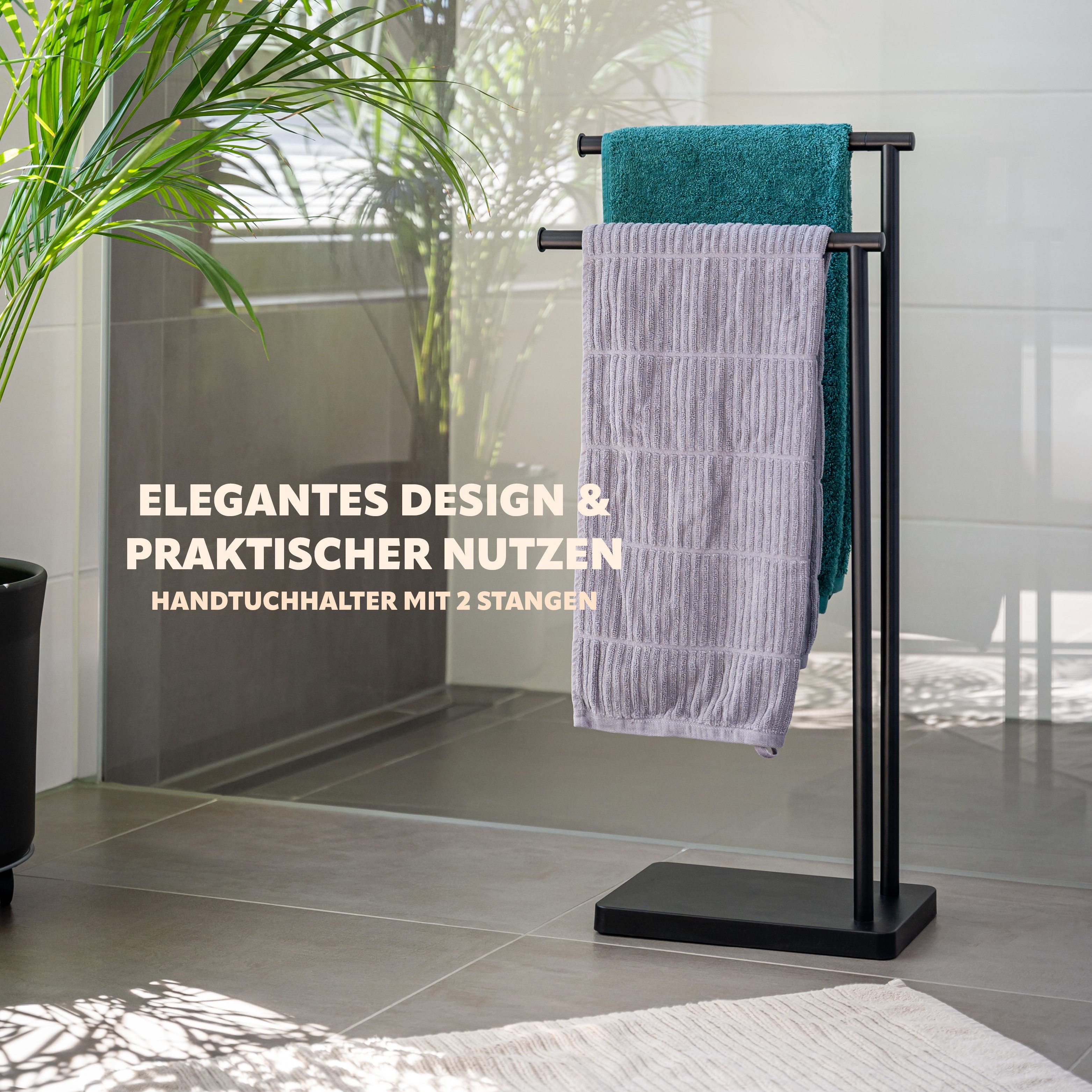 bremermann Handtuchständer Stand-Handtuchhalter freistehend, 2 Stangen, sch günstig online kaufen