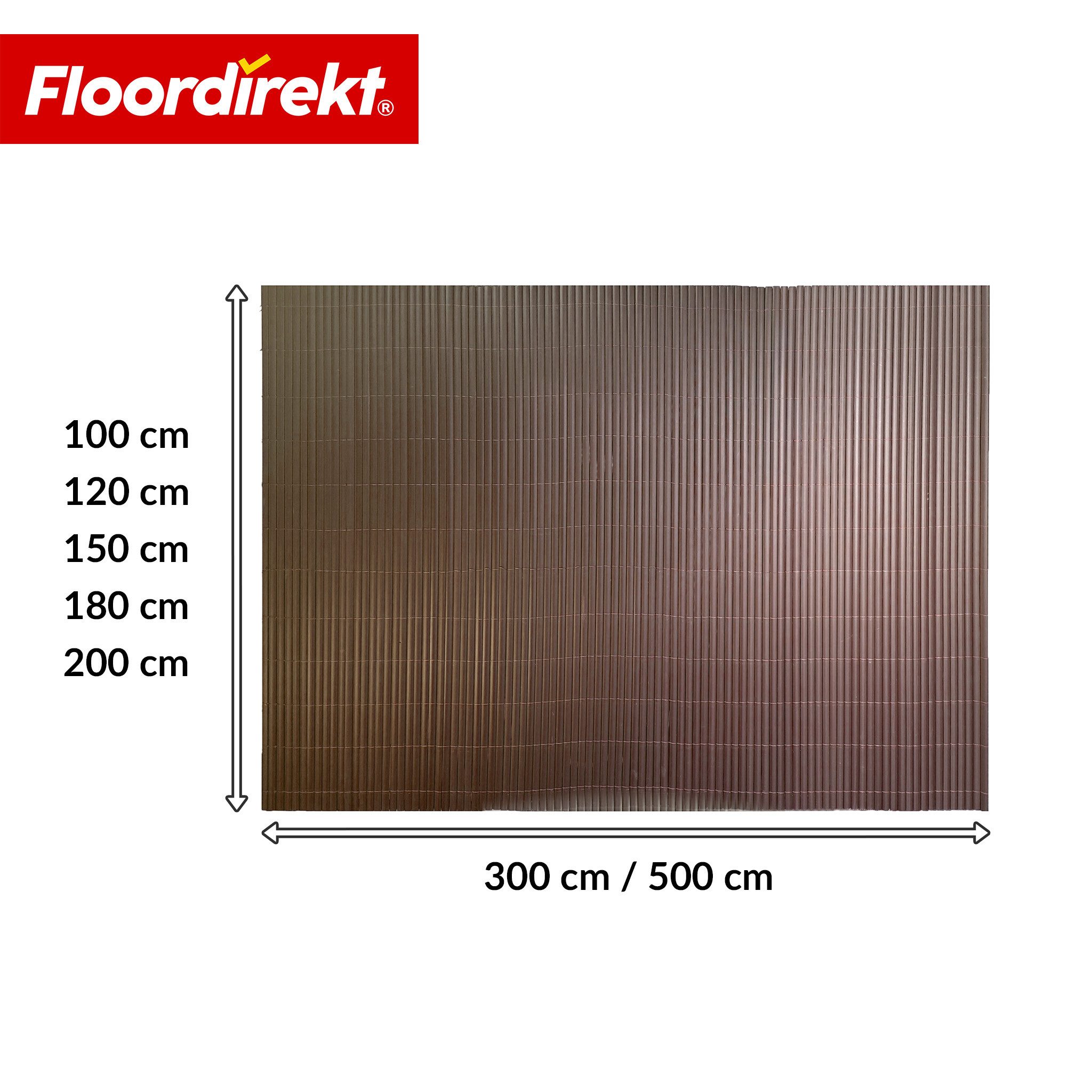 Floordirekt Sichtschutzelement aus PVC für Balkon & Garten, wetterfest & UV-beständig, pflegeleicht, (Schimmelabweisend), flexibler Sichtschutz aus Kunststoff, verschiedene Größen & Farben