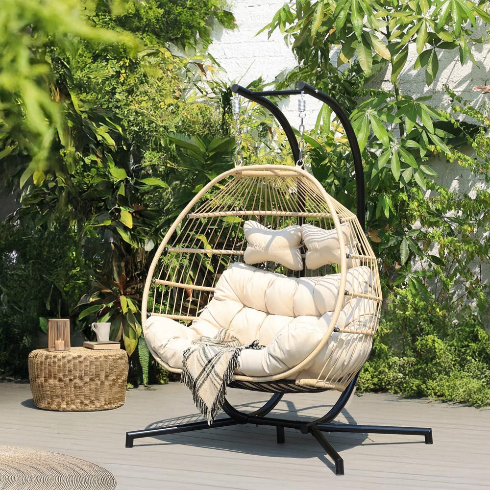 HOME DELUXE Hängesessel LOMA 2 Sitzer - 136,5 x 194 x 98 cm