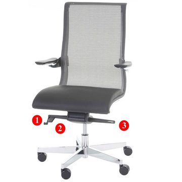 MCW Schreibtischstuhl Saville, Stufenlos höhenverstellbar, ergonomische Sitz- und Rückenfläche