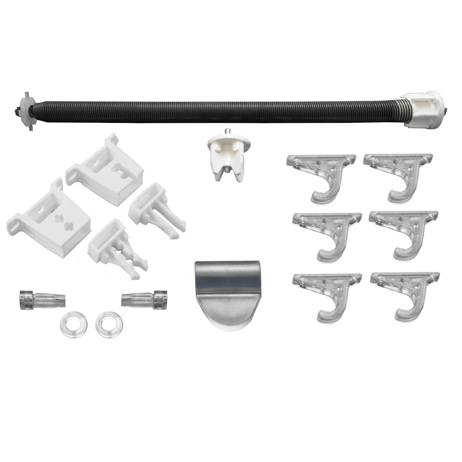 Stop Sun Jalousie RD/RH/ZN, Komplettset für Klett-Rollläden inklusive Feder