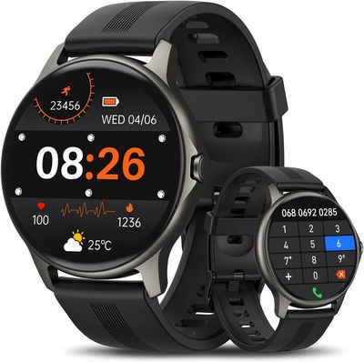 ENOMIR Smartwatch (1,28 Zoll, Android iOS), Herren mit Telefonfunktion 100 Sportmodi Fitnessuhr IP68 Wasserdichte