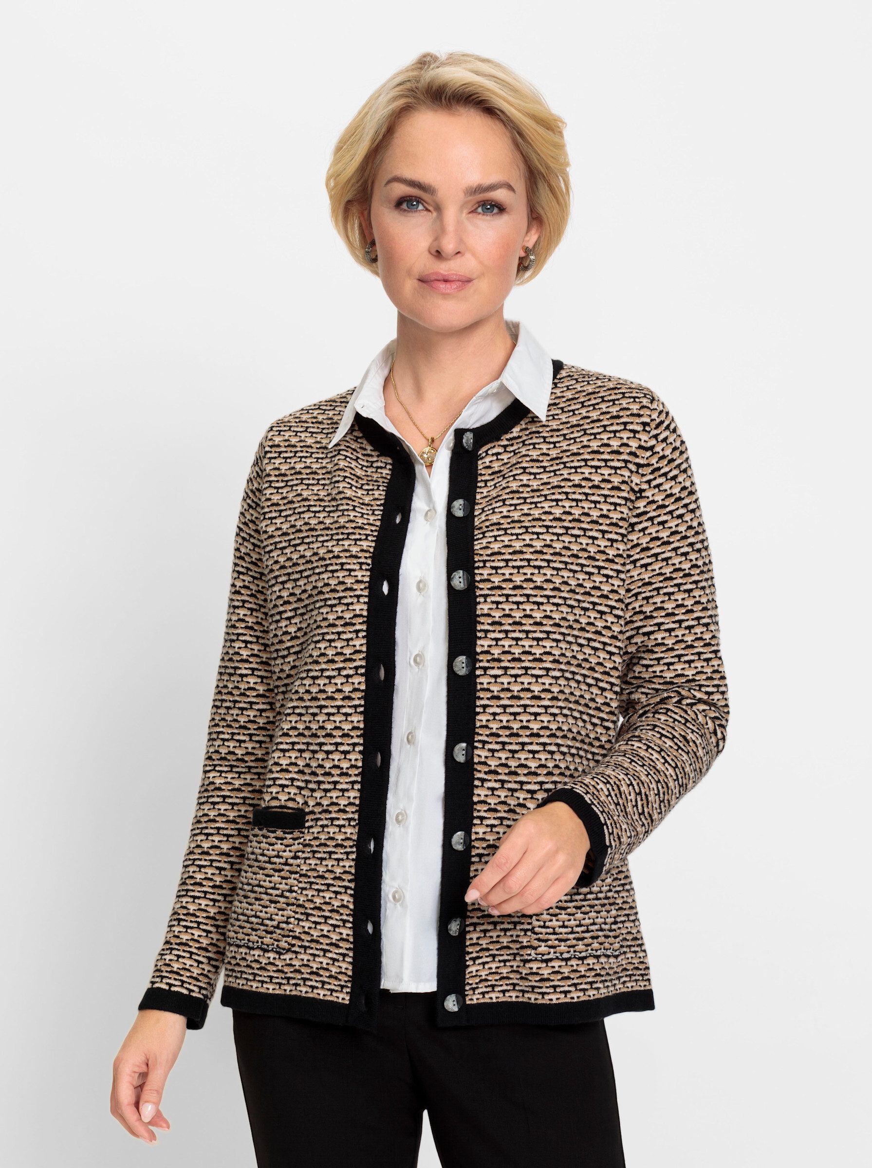 Strickjacke Strickjacke Langarm Struktur