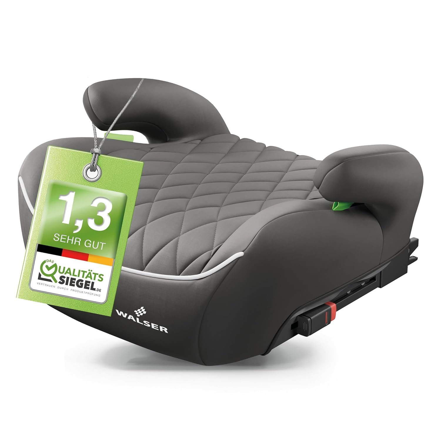 WALSER Autokindersitz WALSER Kindersitzerhöhung Andy ISOFIX Hartschale ab 4-10 Jahre, ab: 4 Jahre, bis: 10 Jahre, (1 Stück, 1-tlg)