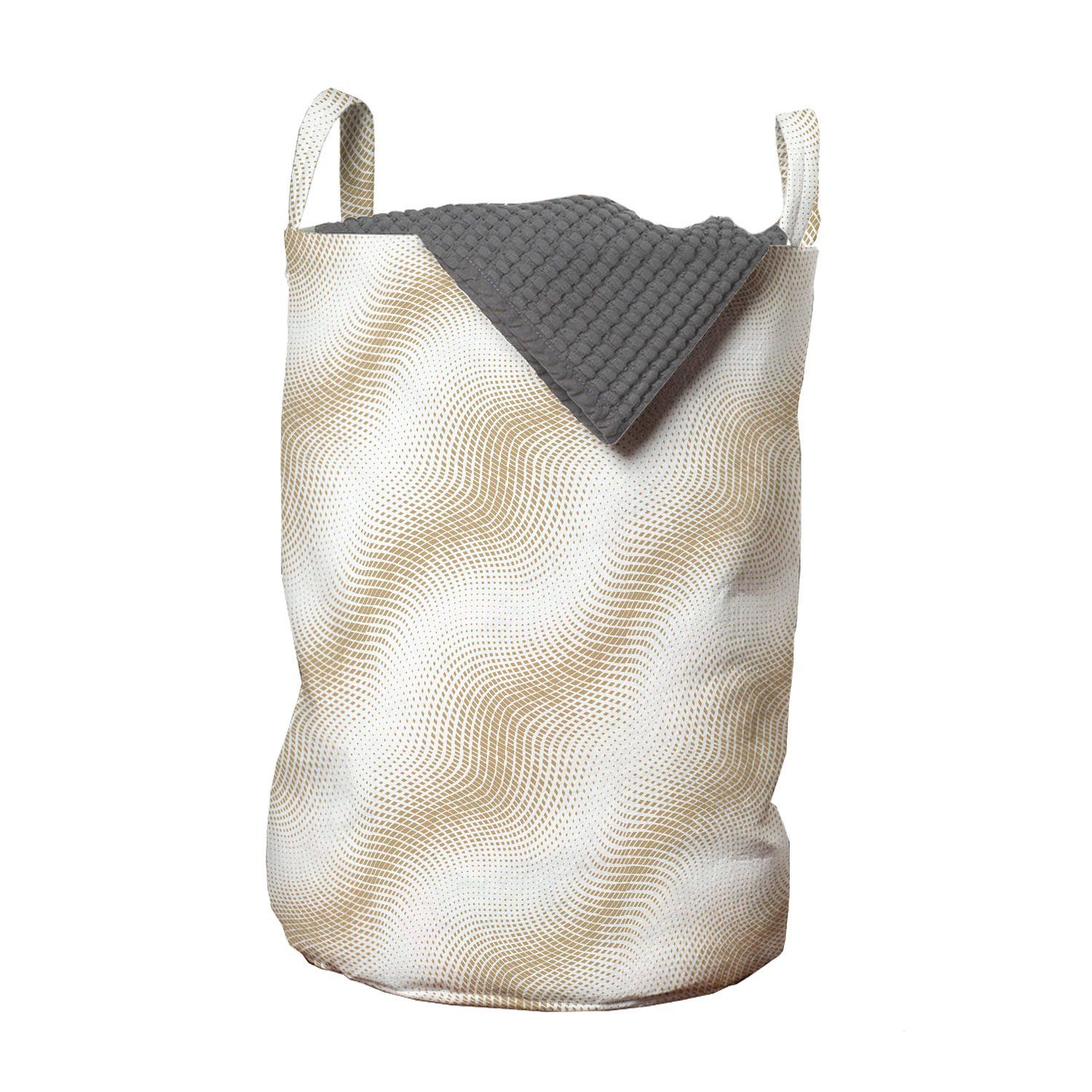Abakuhaus Wäschesäckchen Wäschekorb mit Griffen Kordelzugverschluss für Waschsalons, Abstrakt Halbton-Stil inspiriert