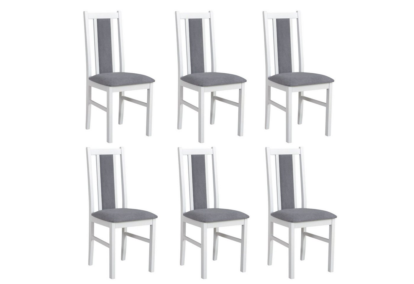MOEBLO Stuhl BESO 14 (Polsterstühle, Holzstühle, Esszimmerstühle, Massivholz, 6 St), (BxHxT):43x97x40cm