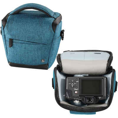 Hama Kameratasche Kamera-Tasche Colt Trinidad Universal Hülle Blau, Case Schultergurt Tragegriff Zubehör-Fächer Digitalkamera Systemkamera