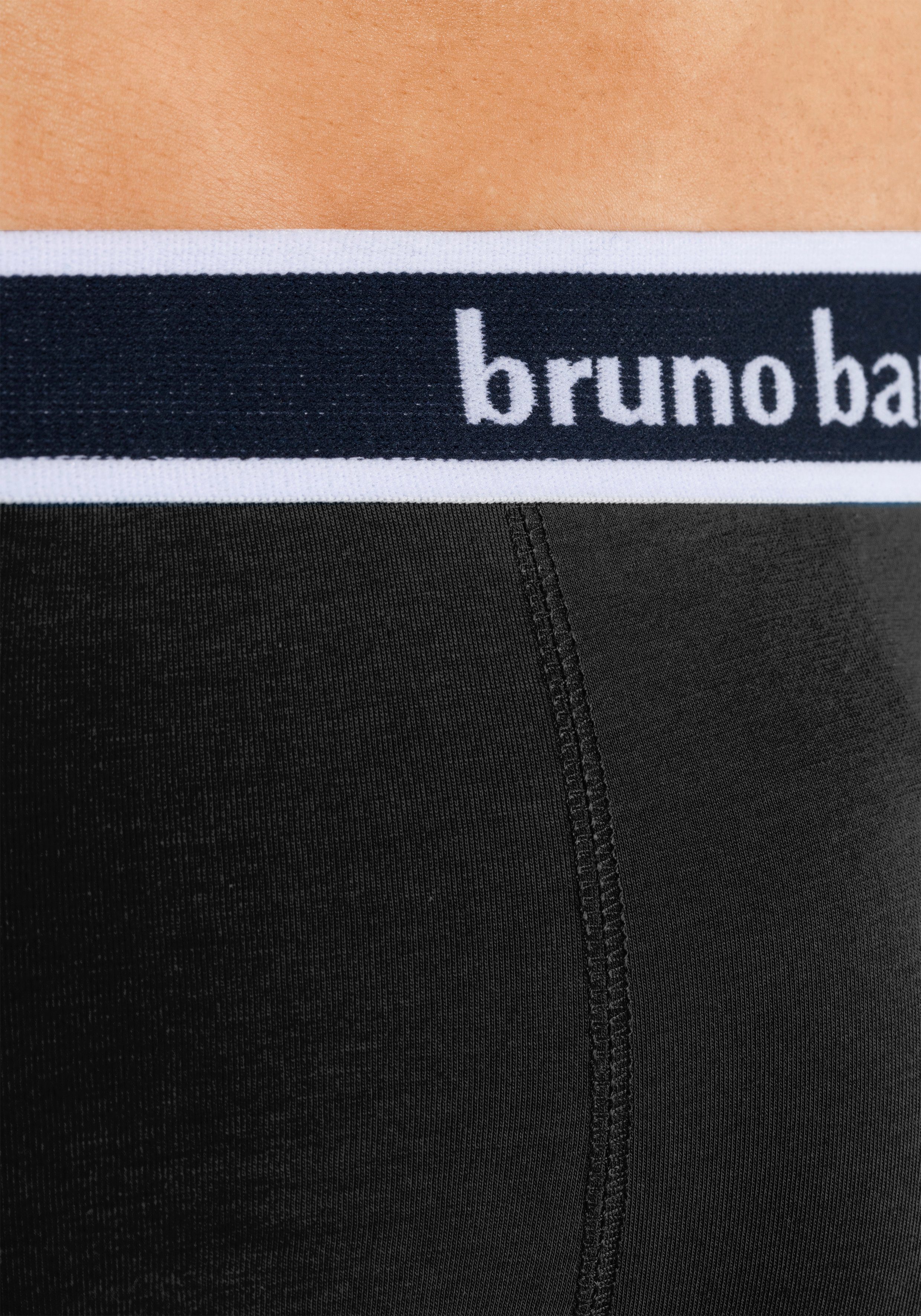 schwarz, rot, (Packung, Banani 4-St) grau-meliert, Boxer Bruno royalblau