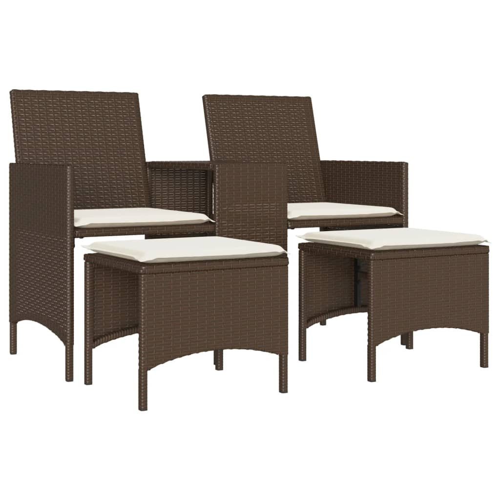 vidaXL Loungesofa Gartensofa 2-Sitzer mit Tisch günstig online kaufen