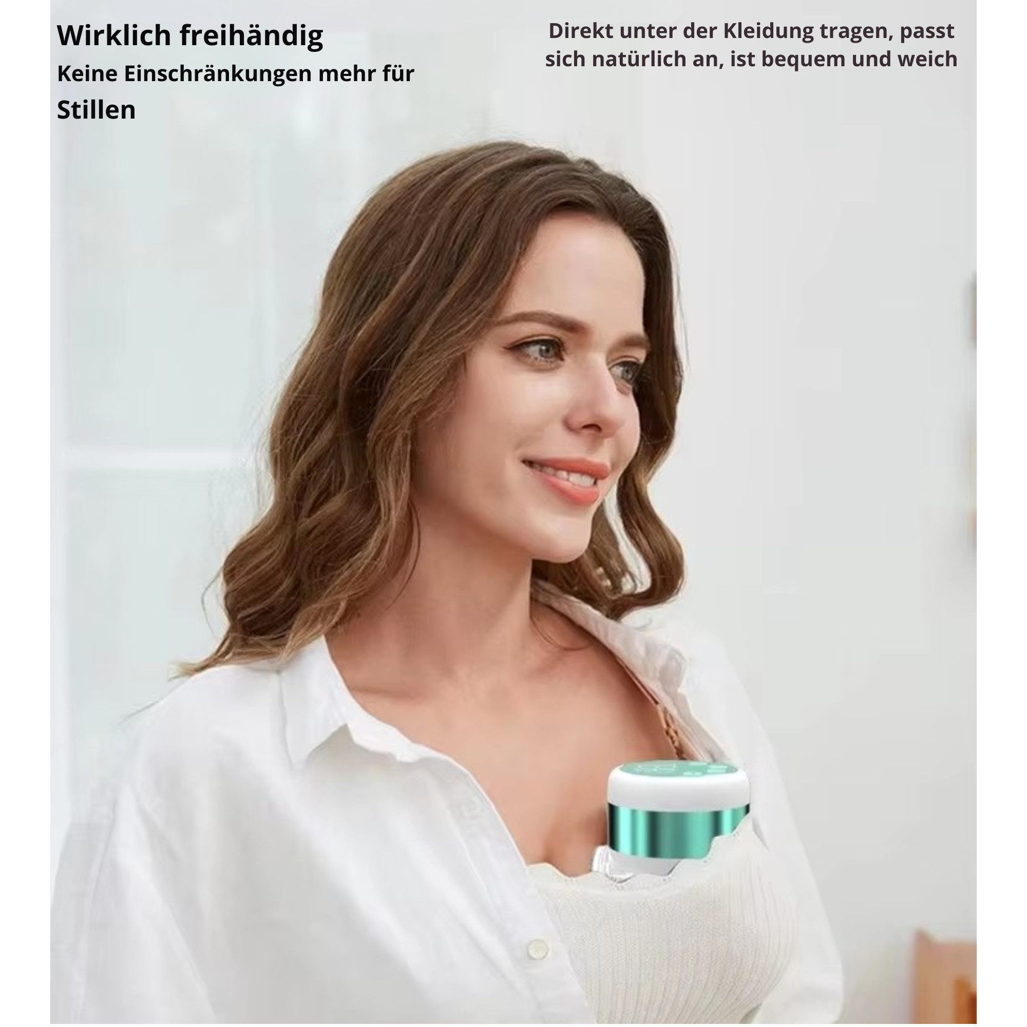 Vivitar Elektrische Milchpumpe Tragbar, freihändig bedienbar, starker Saugkraft 3 Modi 9 Stufen, elektrische Milchpumpe für zu Hause, im Büro und auf Reisen, 1- – Bild 5 von 5
