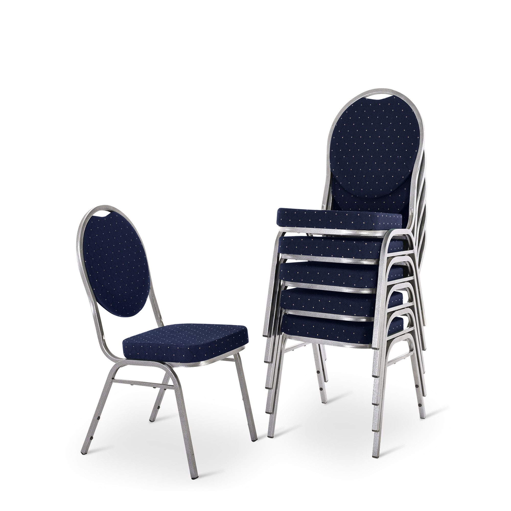 Raburg Stapelstuhl Bankettstuhl gepolstert & stapelbar, stabiler Metallrahmen, Vienna (Set), bis 150 kg belastbar, für Konferenz & Seminar