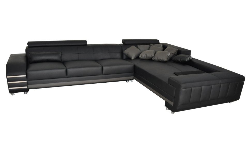 Ecksofa, Couch Leder XXL Wohnlandschaft Sitz L Design Polster JVmoebel Sofa Eck Form