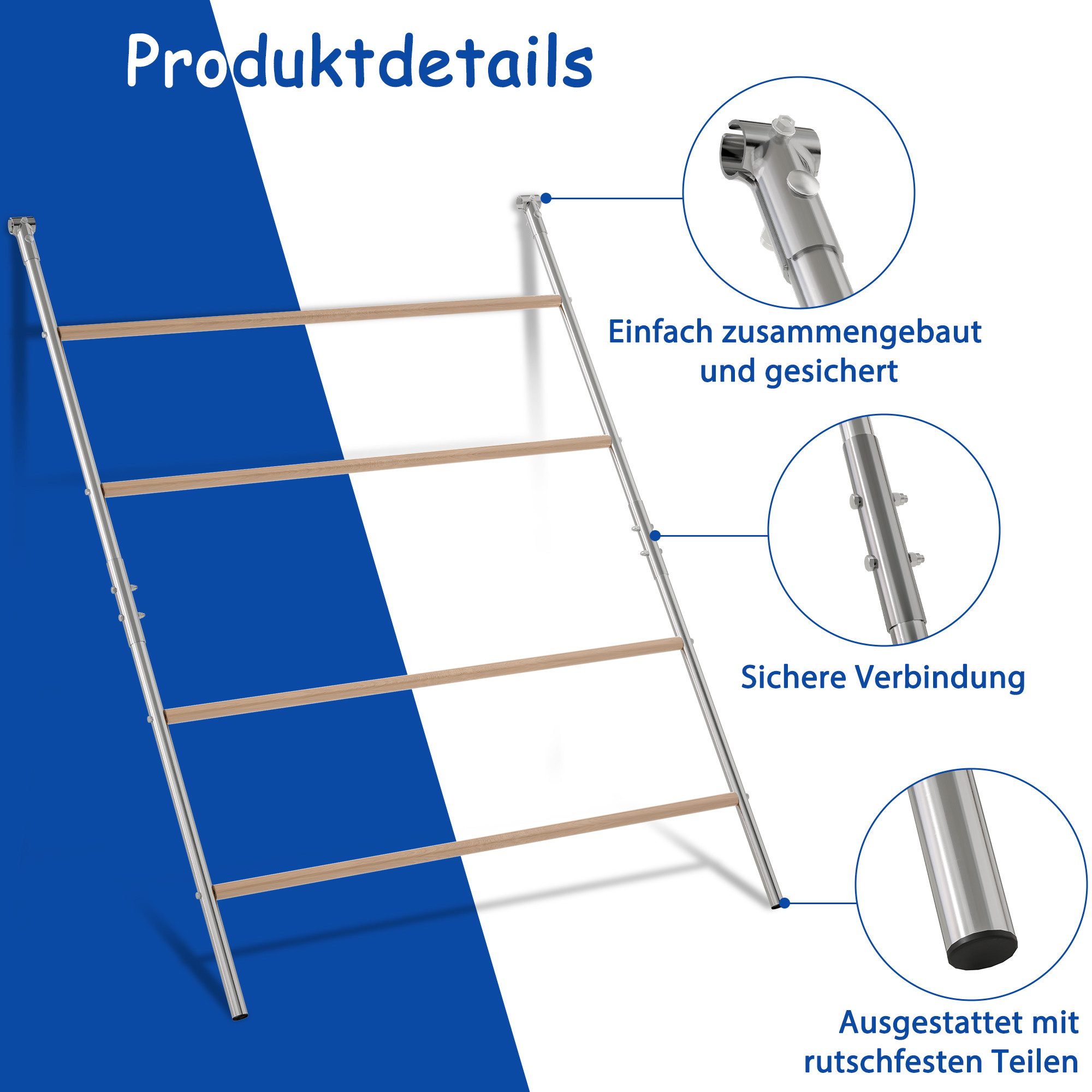 Rolipo Hühnerstall freilaufgehege, aus Metall mit PE-Dach, Außengehege, Kleintierstall, Sitzleiter für Hühner, robustes, rutschfest & leicht montierbar
