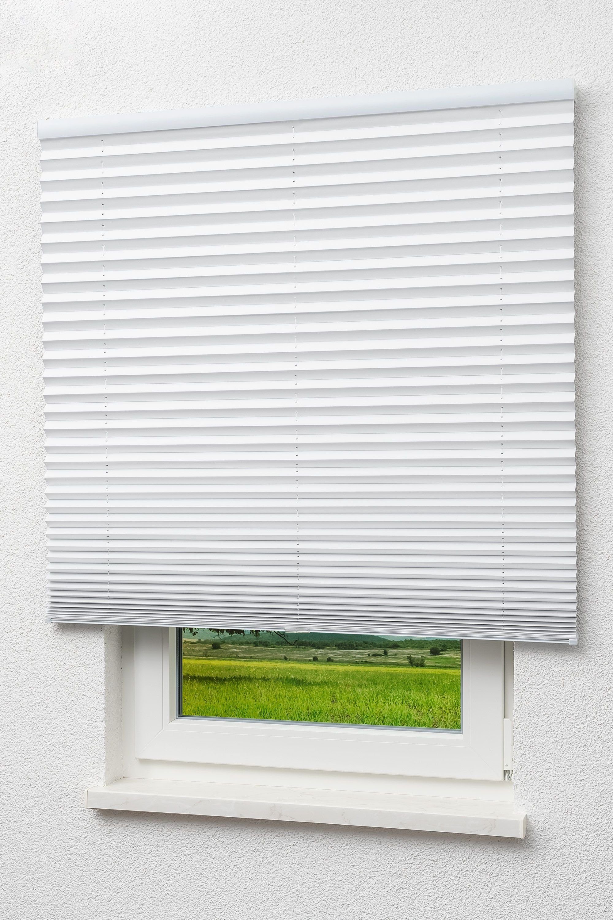 LYSEL® Plissee Thermo freihängend Reinweiß, abdunkelnd, HxB 160x140cm