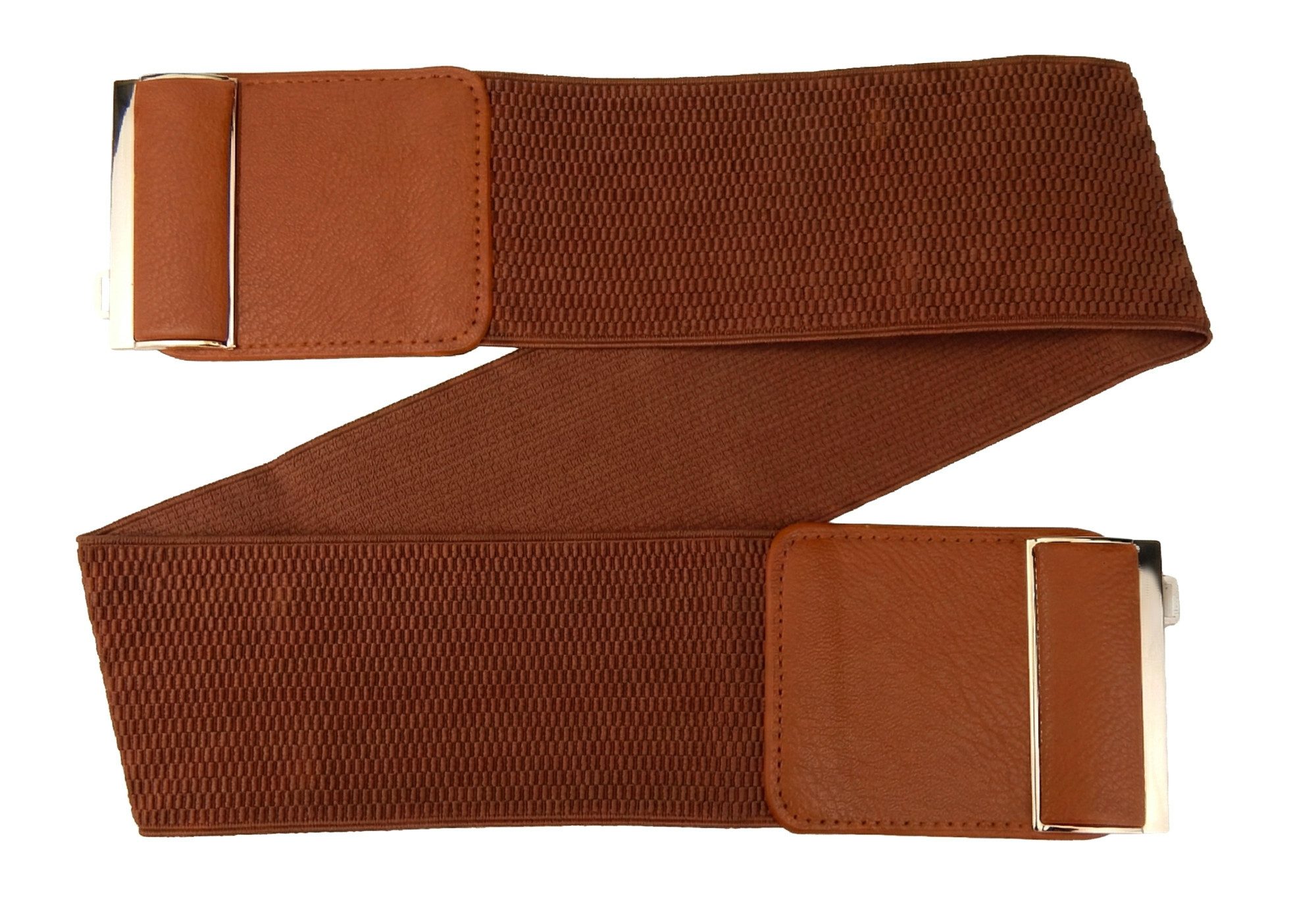 Ella Jonte Stretchgürtel elastischer Taillengürtel mit goldfarbener Schnalle 85–100 cm