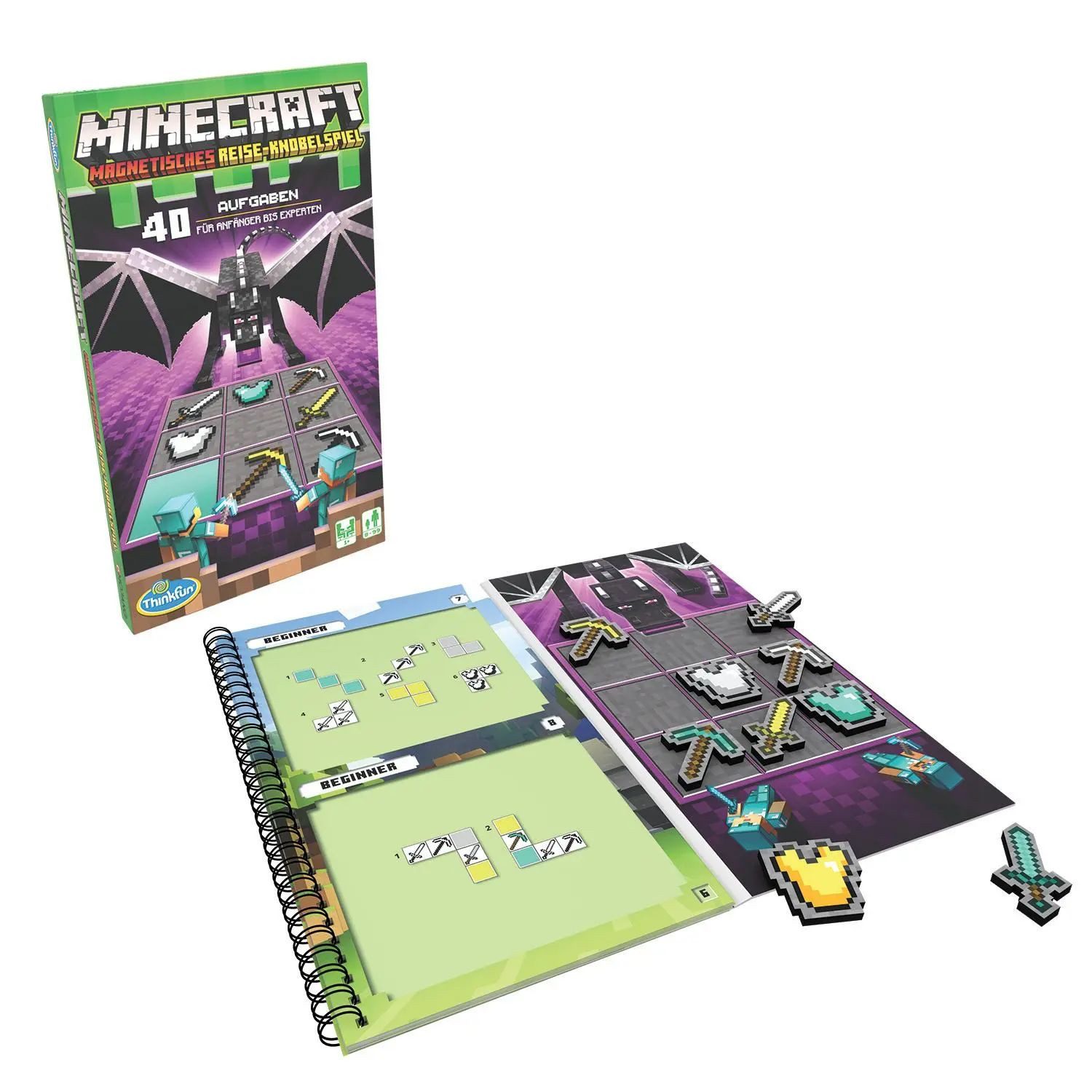 Ravensburger Spiel ThinkFun - 76402 - Minecraft - Das magnetische Reisespiel. Perfekt...